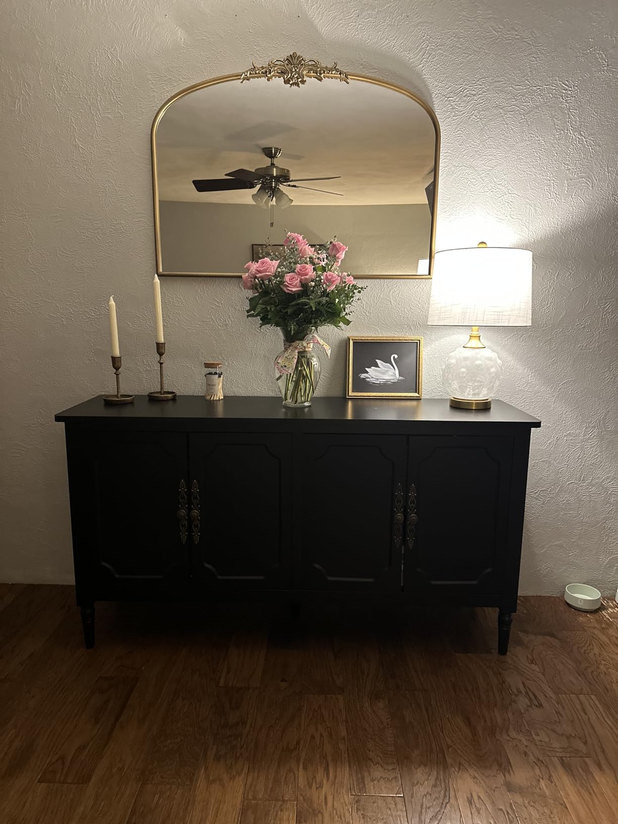 Besdomus Vintage Arched Gold Mirror: 48
