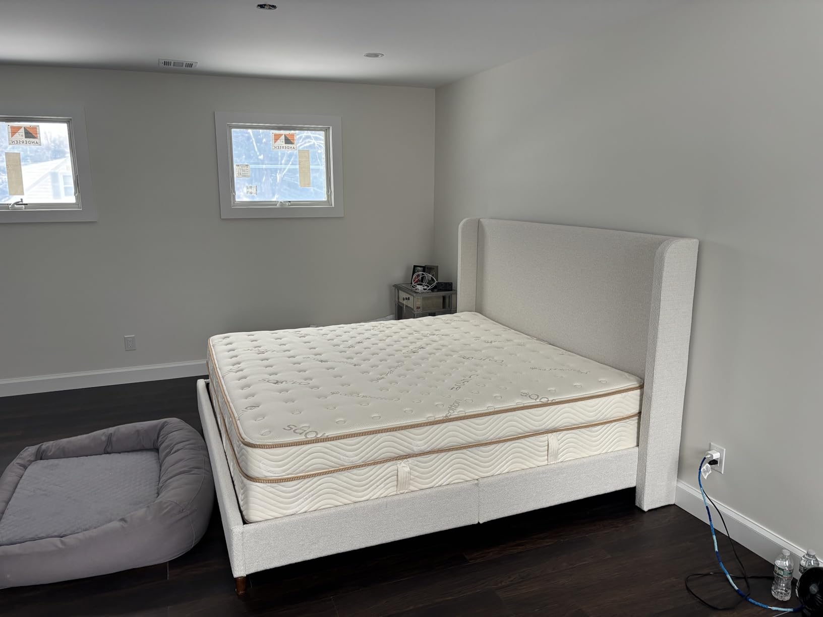 KEIKI Boucle King Size Bed Frame, 54