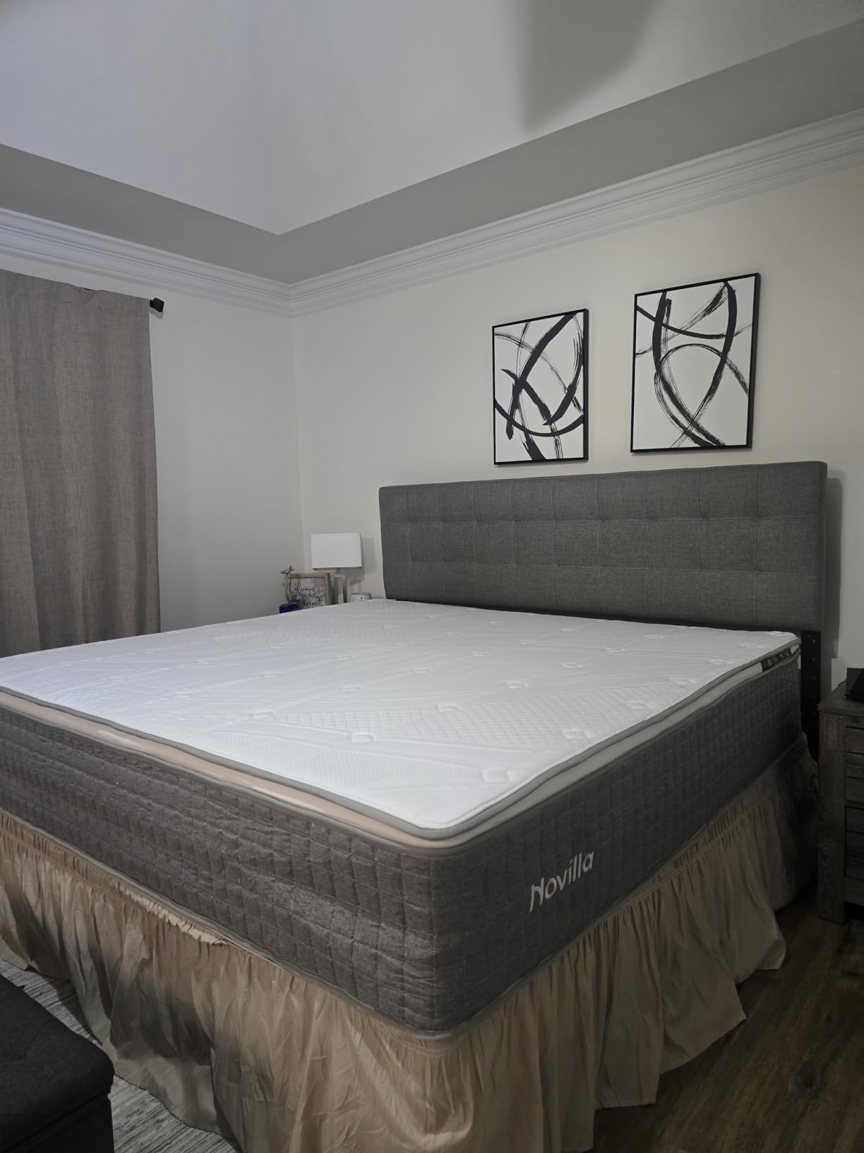 Novilla 12 Inch Queen Mattress, Queen Size Hybrid Mattress with Cooling Gel Memory Foam, Pocketed Coils & Cool-Touch Nylon Cover for Motion Isolation & Edge Support CertiPUR-US Certified customer photo 1