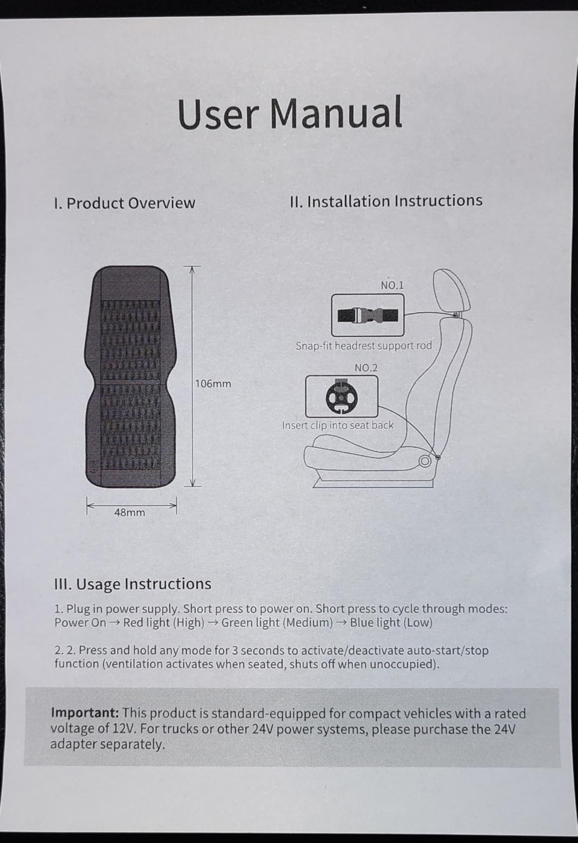 Cooling Car Seat Cover - Ventilated Car Seat Cooler with 10 Turbo Fans & Wired Remote, 3-Speed Cooling Seat Cushion, Universal Fit Car SUV Truck, Breathable 3D Mesh Leather customer photo 1