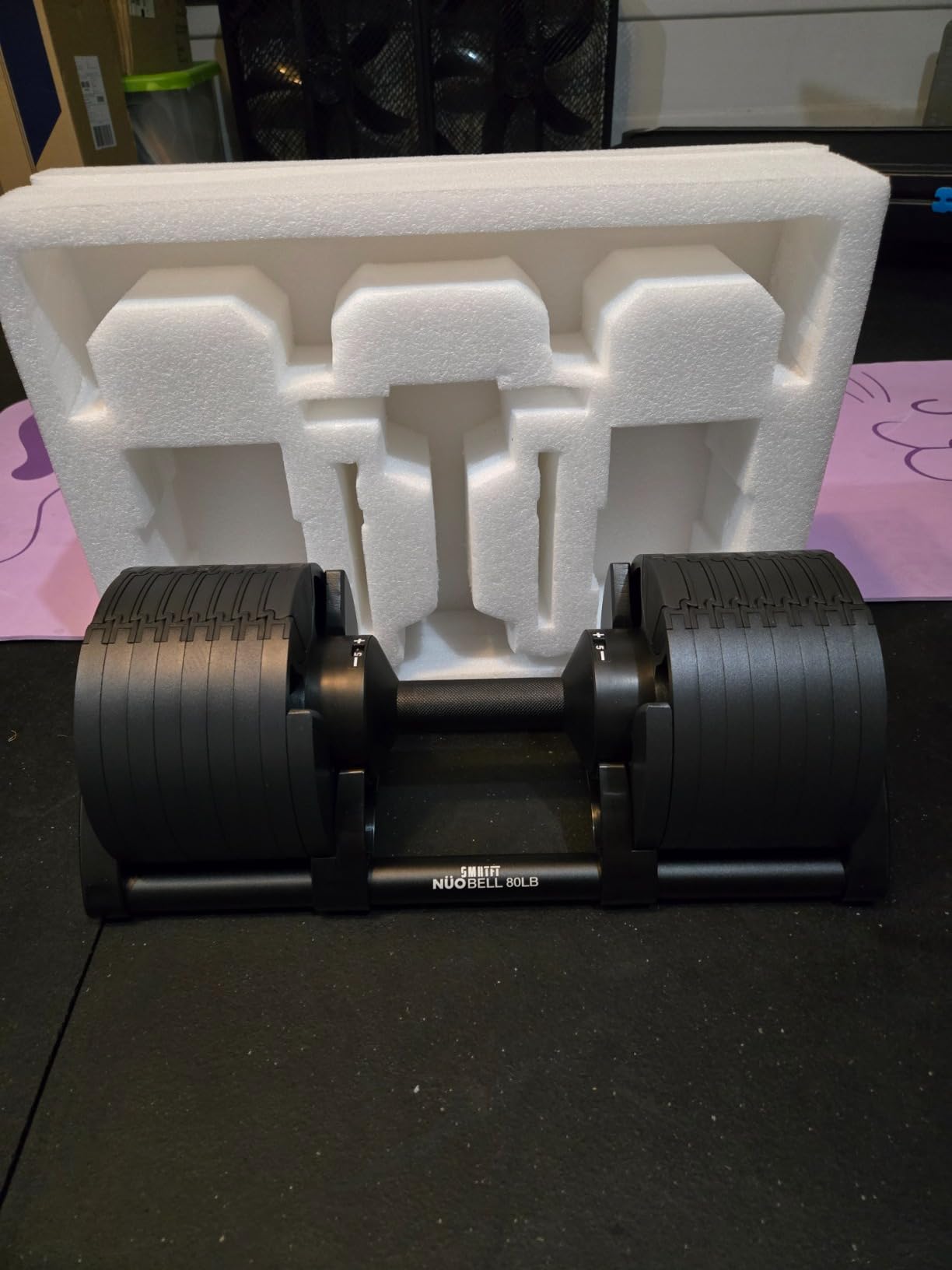 SMRTFT NUOBELL Adjustable Dumbbells 5-100 lb Set | Original NUOBELL | 26 Weights in 1 for Home Gym Strength Training | Steel-Knurled Handle | Space-Saving Dumbbell Set of 2 | 2-Year Warranty customer photo 2