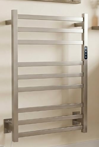 9 Bars Wall Mounted Towel Warmer, Heated Towel Rack for Bathroom, Smart Control with 24-Hour Timer, Plug-in or Hardwired Installation, Stainless Steel Towel Warmer Rack customer photo 1