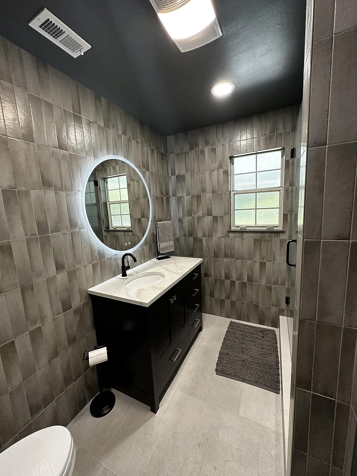DKB Isabella 60 White Double Bathroom Vanity with Sink, 1.5 Edge Pure White Quartz Countertop, Rectangular Sinks, 4 Soft Closing Doors, 4 Full Extension Dovetail Drawers customer photo 2
