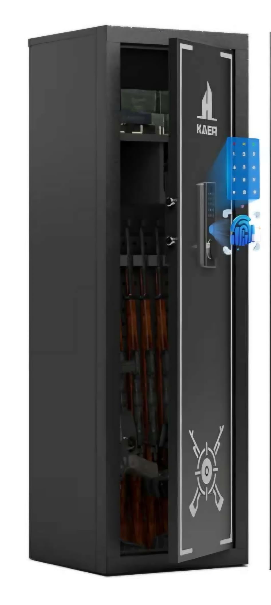 KAER Biometric Gun Safe Rifle, Gun Safes for Rifles and Pistols Holds 14-15 Firearms with Adjustable Racks & Pistol Storage, Fingerprint Keypad Lock Gun Cabinet for Home & Hunting for Enthusiasts customer photo 1