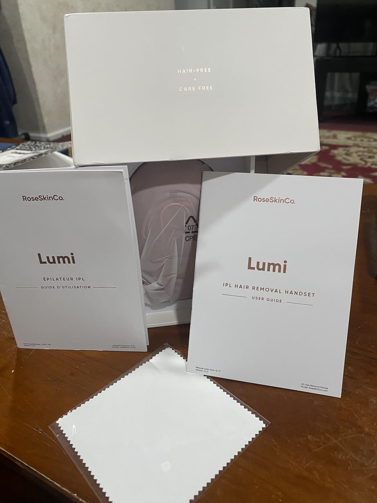 RoseSkinCo Lumi IPL Laser Hair Removal Device, At Home Permanent Hair Reduction, Rose/Gold customer photo 2