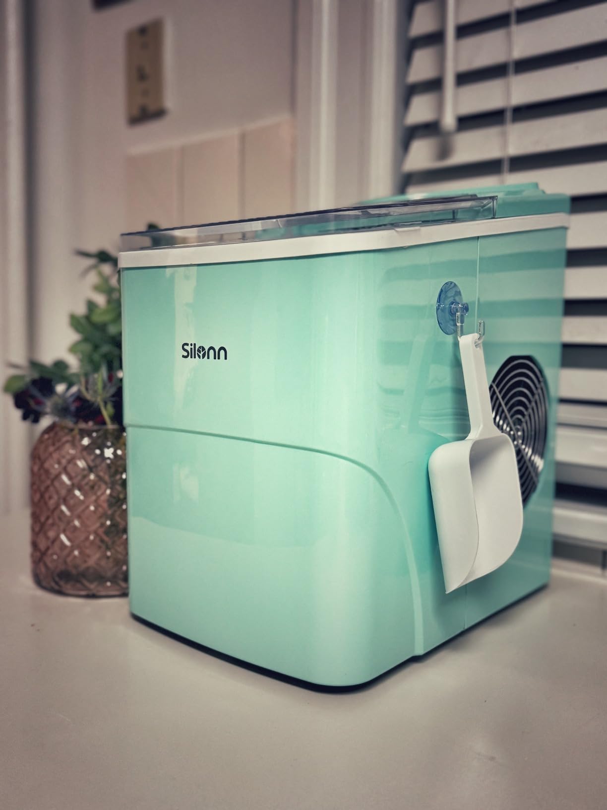 Silonn Nugget Ice Maker Countertop with APP & Voice Control, Self Cleaning Ice Machine with 3L Large Water Tank, 40 lbs/24H Soft Chewable Ice, Portable Pebble Ice Maker for Home, Kitchen and Party customer photo 2