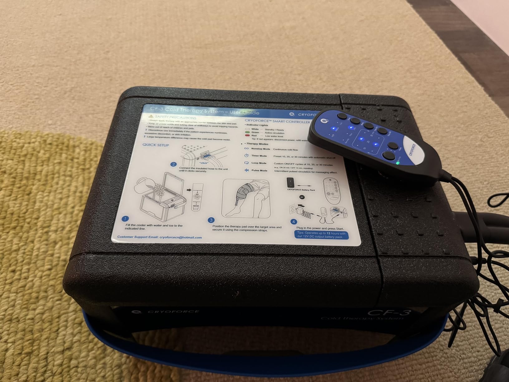 CF-3 Pro Cold Therapy Machine, 16.8QT Large-Capacity Ice Therapy System for Full Knee & Shoulder Coverage, Programmable Recovery System for ACL, TKR & Sports Training customer photo 2