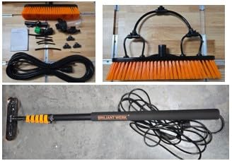 Briliantwerk Solar Panel Cleaning Brush with 20 ft Extension Pole - Water Fed Pole Brush with Soap Dispenser for Solar Panels, Windows & Siding - Heavy Duty, Streak-Free Solar Cleaning Kit customer photo 1