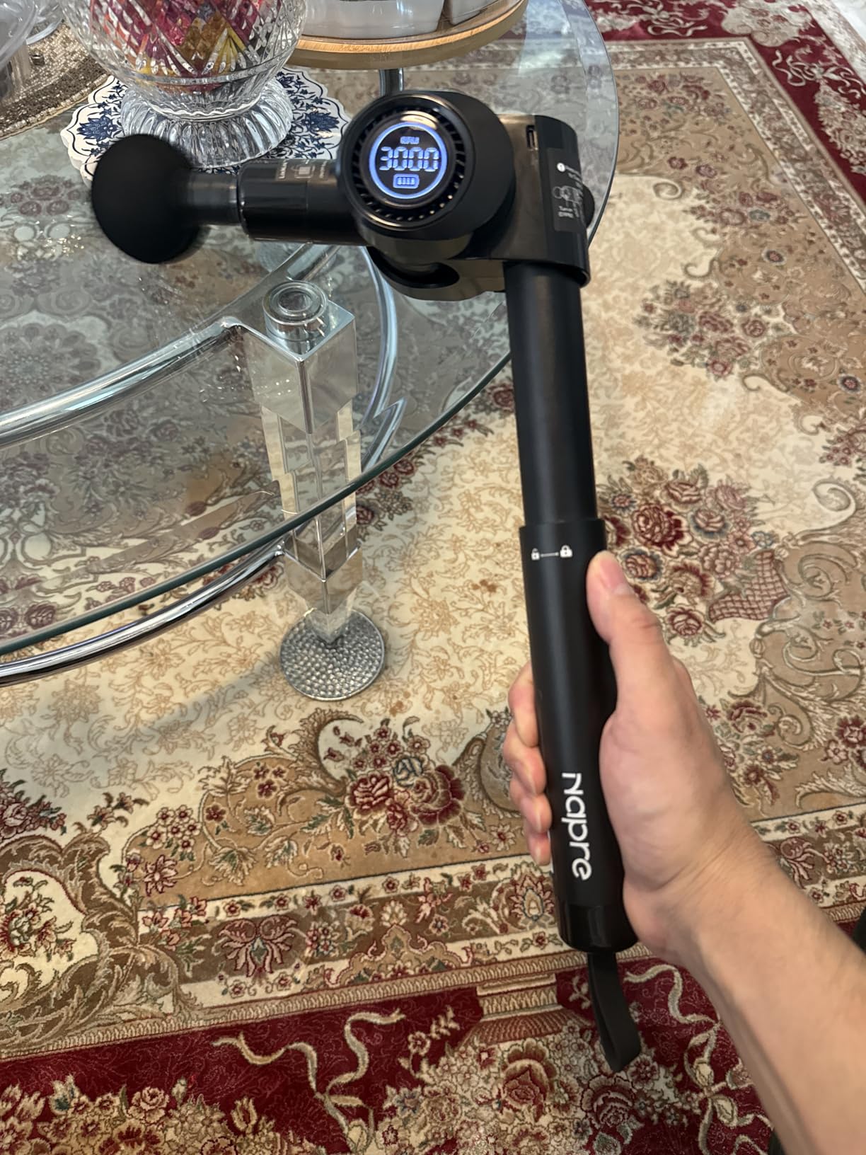NAPRE Foldable Massage Gun with Extension Handle & 5 Adjustable Angles customer photo 2