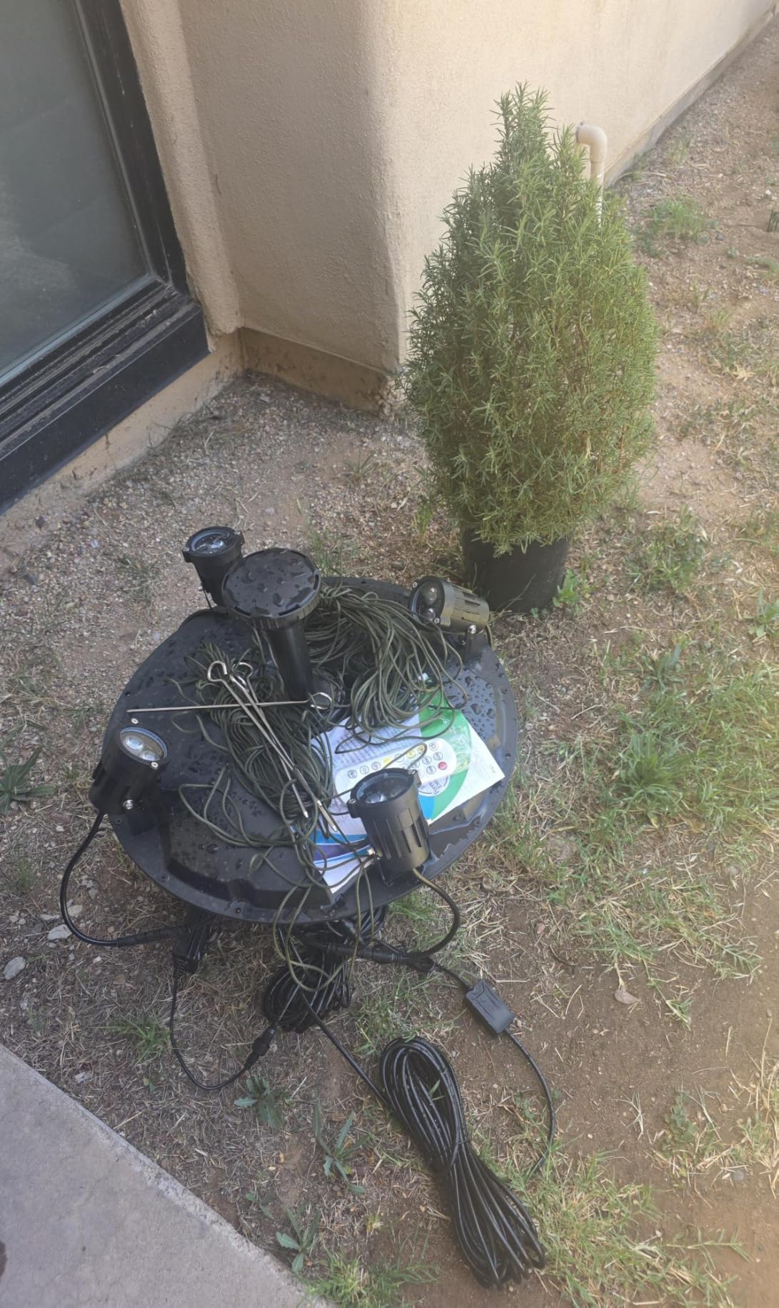 POPOSOAP Floating Pond Fountain With LED Lights, Pond Fountain Aerator Complete Kit with 1600GPH Water Pump 50FT Power Cord, 3 Spray Styles for Ponds, Pool, Lakes & Water Gardens P155 customer photo 2