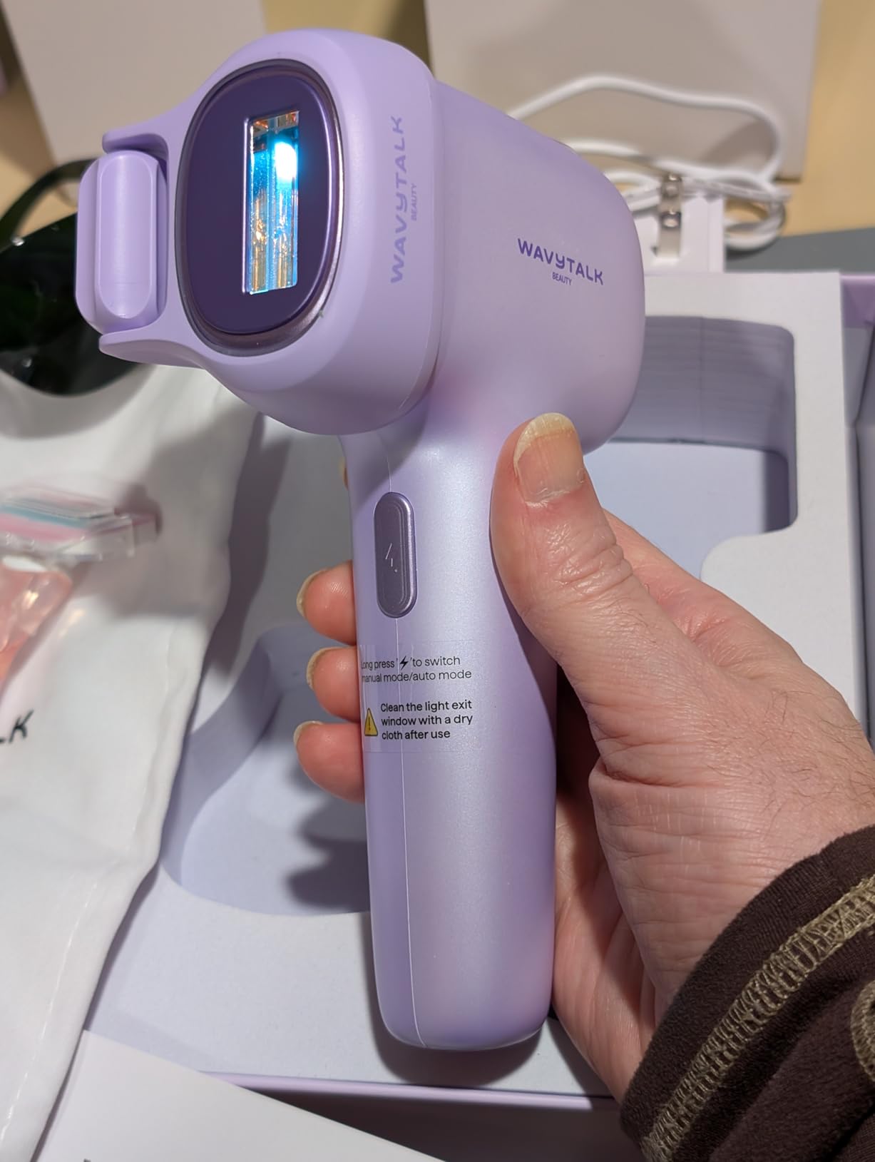 Wavytalk IPL Hair Removal Device, Bare It with Precision Roller for Face Body Bikini - Long-Lasting Result & Painless, 24J Dual-Pulse & Ice Cooling, At-Home Use for Women and Men, Corded customer photo 1