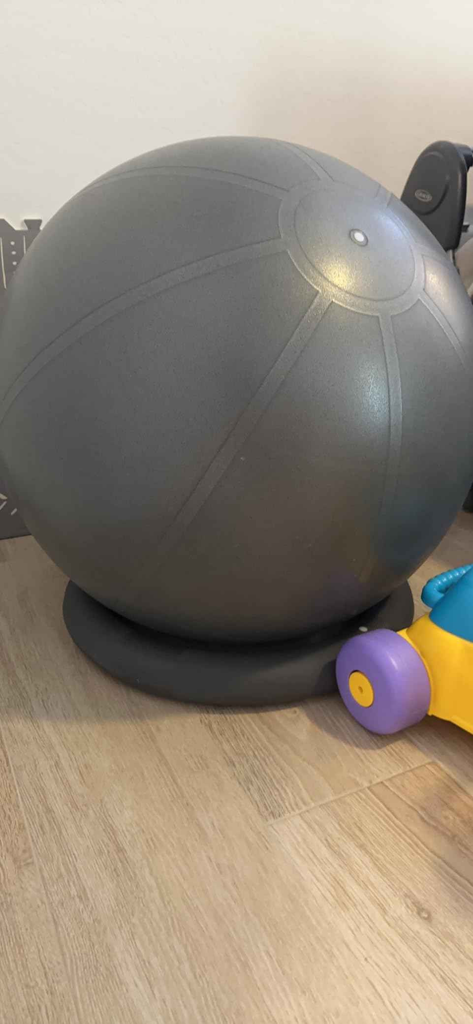 MANTRA SPORTS Yoga Exercise Ball Chair for Office Desk with Base, Ideal for Pregnancy, Birthing, Stability Exercises & Fitness. Swiss Stability Birth Ball for Labor, Gym & Workouts. customer photo 2