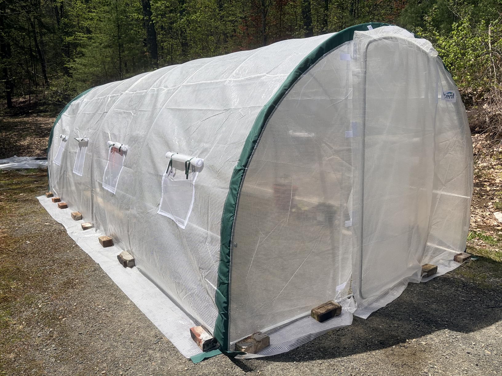 Quictent 25x10x6.6 FT Premium Greenhouse for Outdoors with 2 Door Frames, Reinforced Top Structure & Cover, Large Heavy Duty Walk-in Tunnel Hoop Green House for Garden Backyard Flower Winter, White customer photo 1