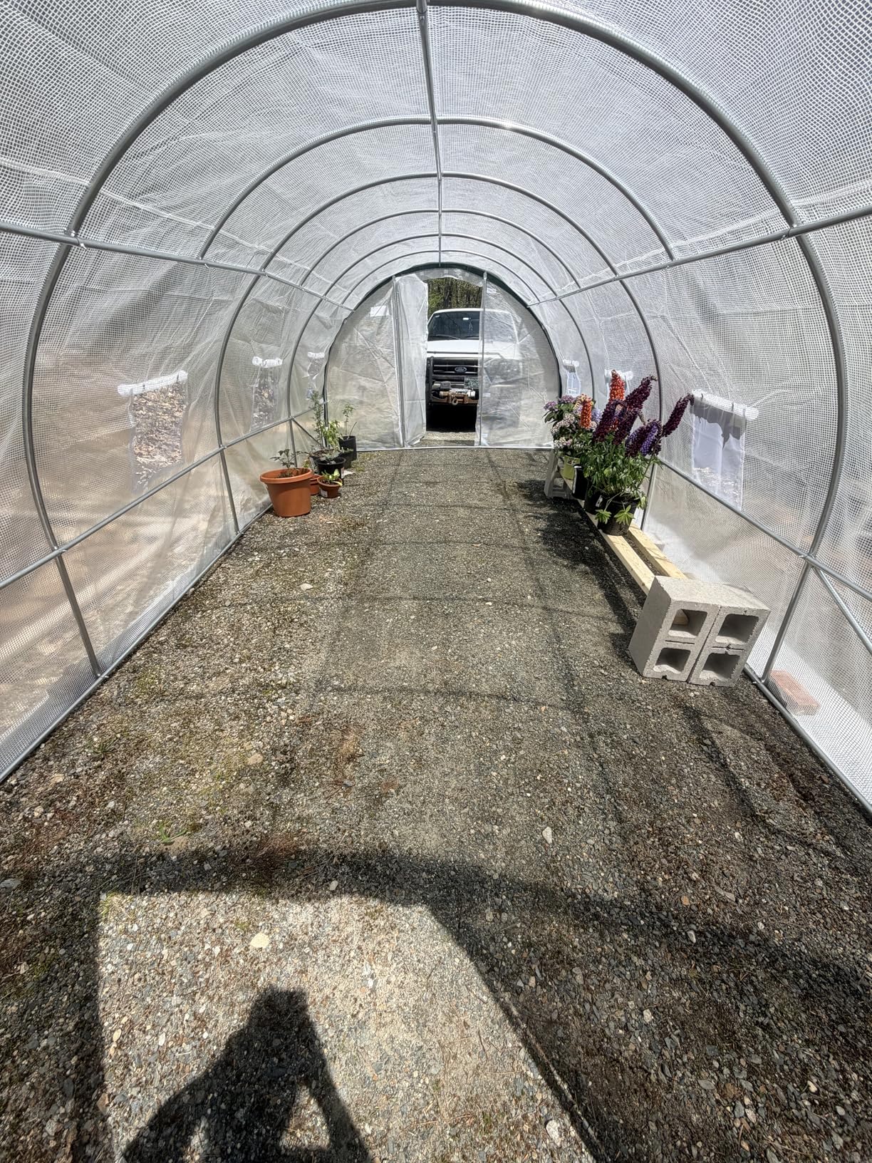 Quictent 25x10x6.6 FT Premium Greenhouse for Outdoors with 2 Door Frames, Reinforced Top Structure & Cover, Large Heavy Duty Walk-in Tunnel Hoop Green House for Garden Backyard Flower Winter, White customer photo 2