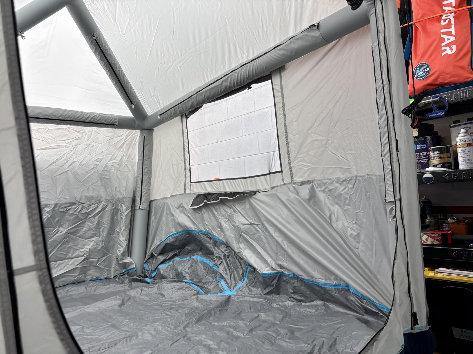 Truck Bed Tent 5.5ft-8ft Easy Set up Inflatable Pickup Truck Tent with Pump for Camping PU 3000mm Waterproof Dual-use Pickup Tent or Camping Tent for 2 Person Double Layer Mesh Window & Door customer photo 1