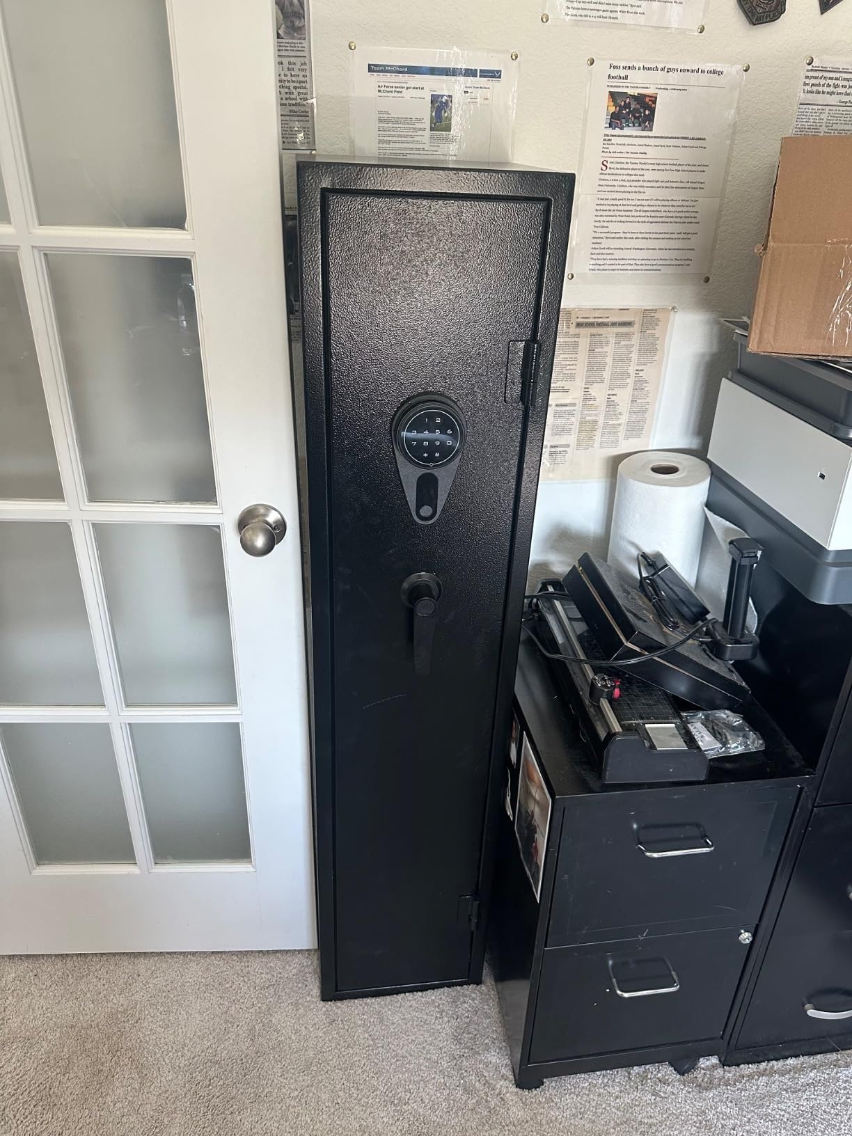 KAER 4-5 Gun Safe for Rifles and Pistols Fingerprint Biometric Long Gun Cabinets Shotgun Rifle Safe with Digital Keypad Removable Racks Adjustable Shelf for Home Office Store (No Assembly) customer photo 2