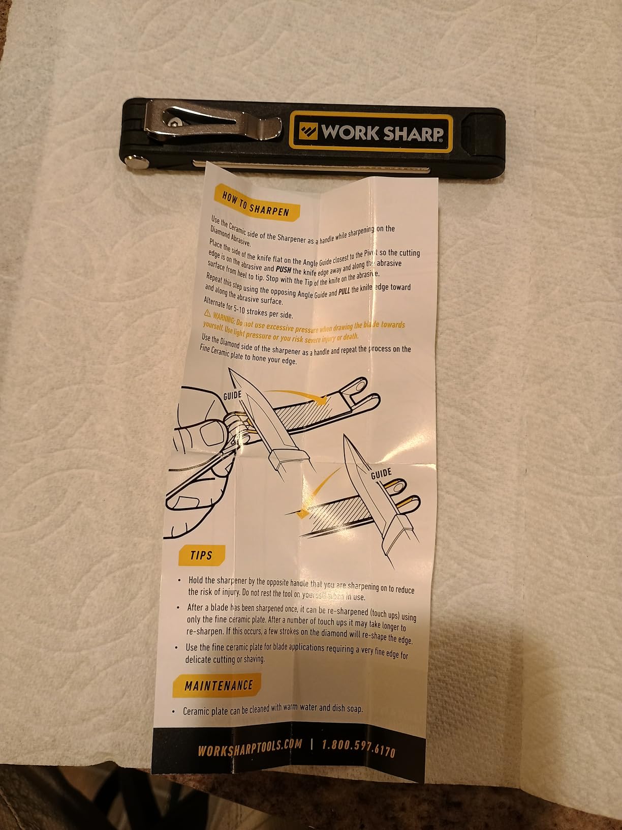 Work Sharp Folding Field Sharpener for Knives and Tools - Compact Portable Knife Edge Maintenance Gear For Tradesmen Craftsmen & Outdoor Professionals customer photo 1