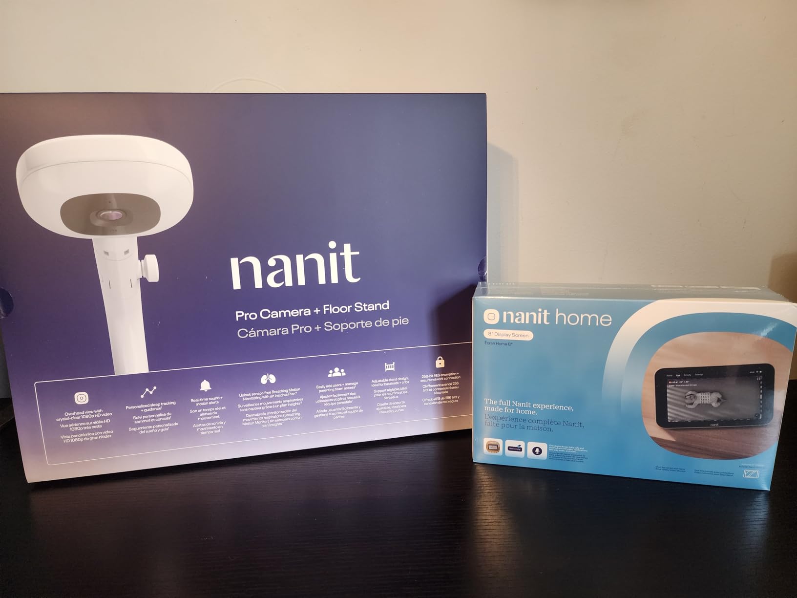 Nanit Smart Baby Monitor System with Floor Stand - Crystal-Clear Video, Real-Time Notifications, Sleep Insights - 8-inch Display/App Integration customer photo 1
