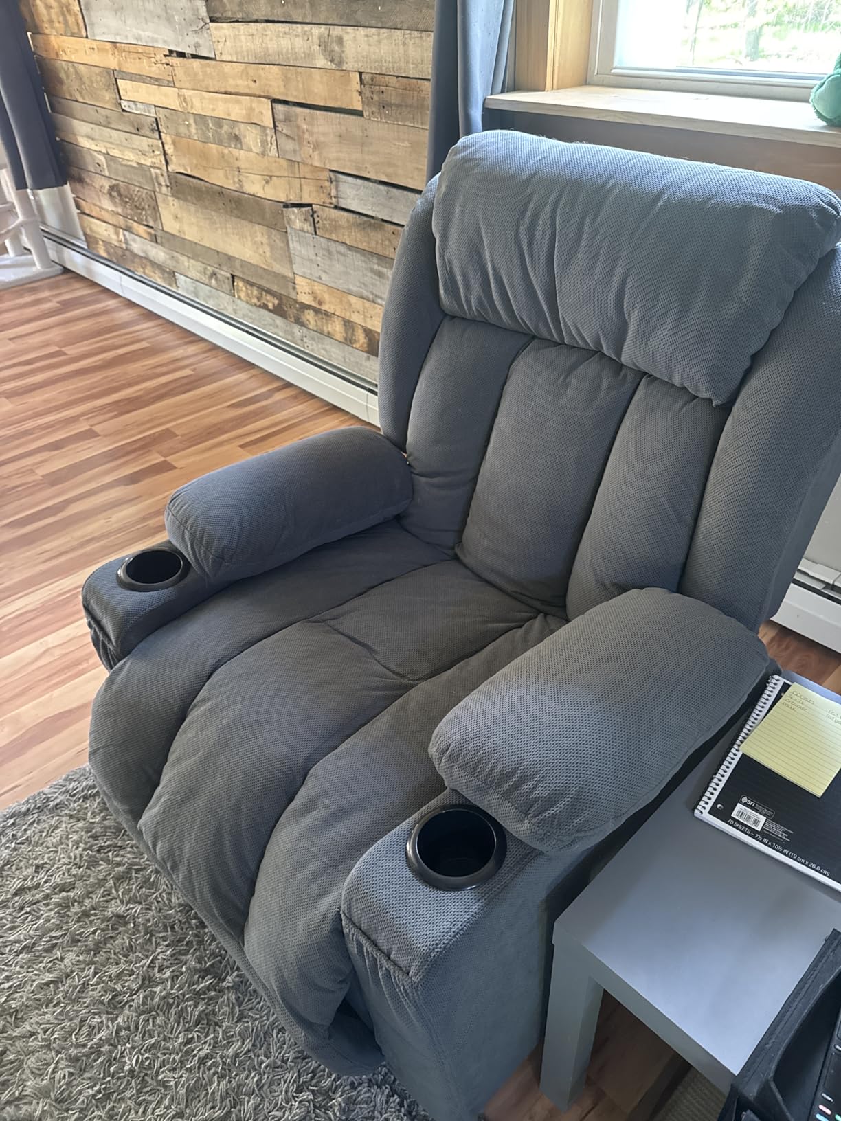 BOSMILLER Power Lift Recliner Chair with Massage and Heat for Elderly, Electric Recliner Single Sofa with Two Cup Holders, Extended Footrest, Side Pocket and USB Charge Port for Living Room customer photo 2