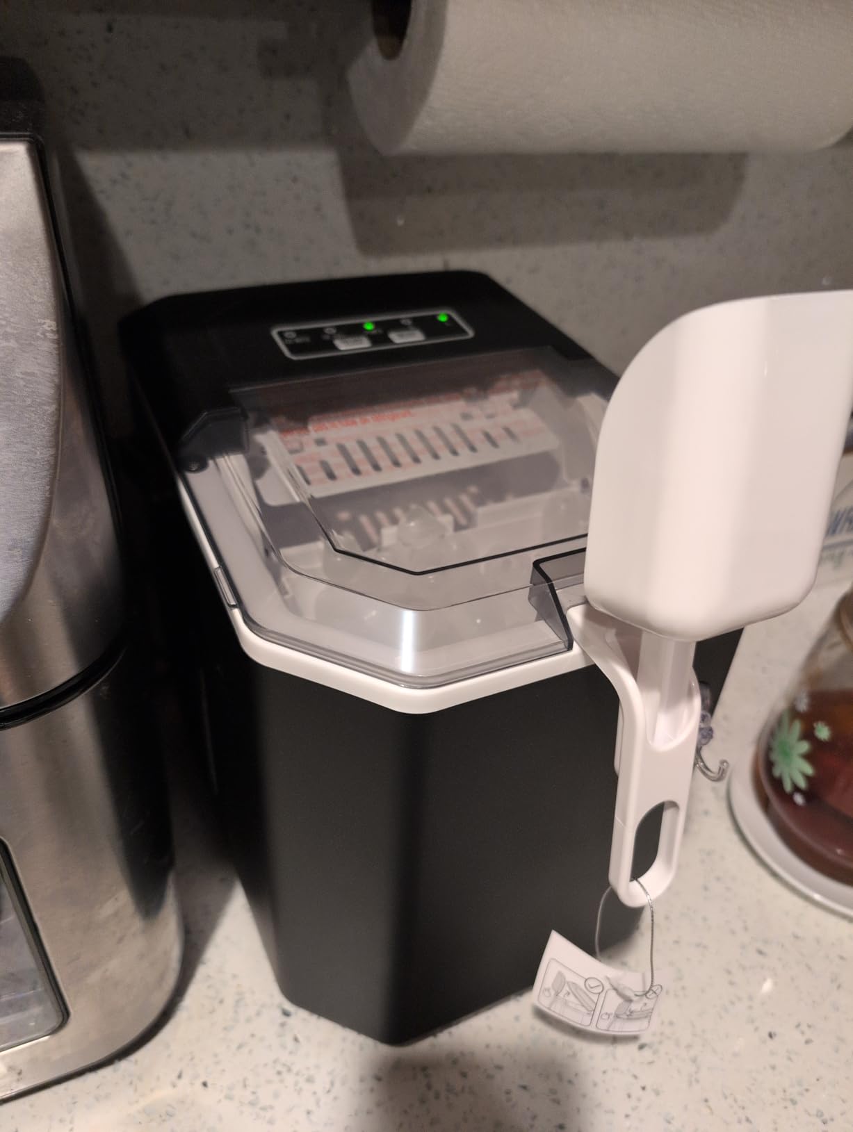 Silonn Nugget Ice Maker Countertop, Ice Basket with Handle, Quiet Operation & Self Cleaning Ice Machine, Chewable Ice, 33 lbs/24H, Portable Pellet Ice Maker with Scoop for Home, Kitchen and Office customer photo 2