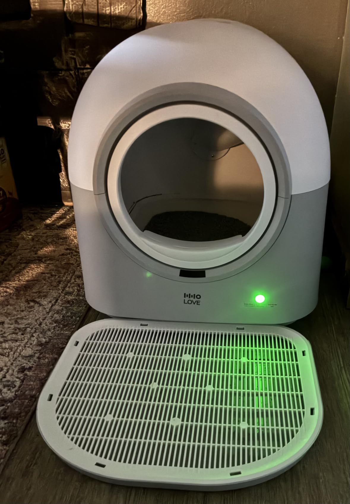 HHOLOVE Self Cleaning Litter Box Automatic with Safety Sensors, Odor Control, Real-Time Health & Weight Monitor, Ultra-Quiet, 60L Large Capacity for Multiple Cats, 2026 Version customer photo 1