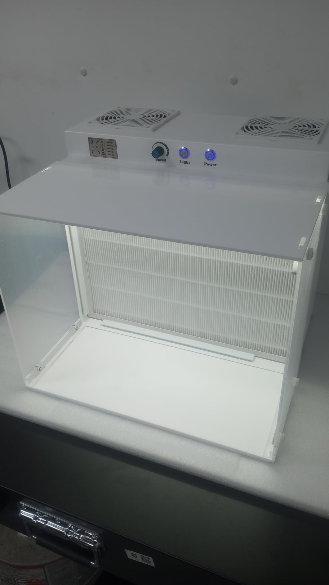 Mycology Laminar Flow Hood with HEPA H13 Filter, FFU, 17.3