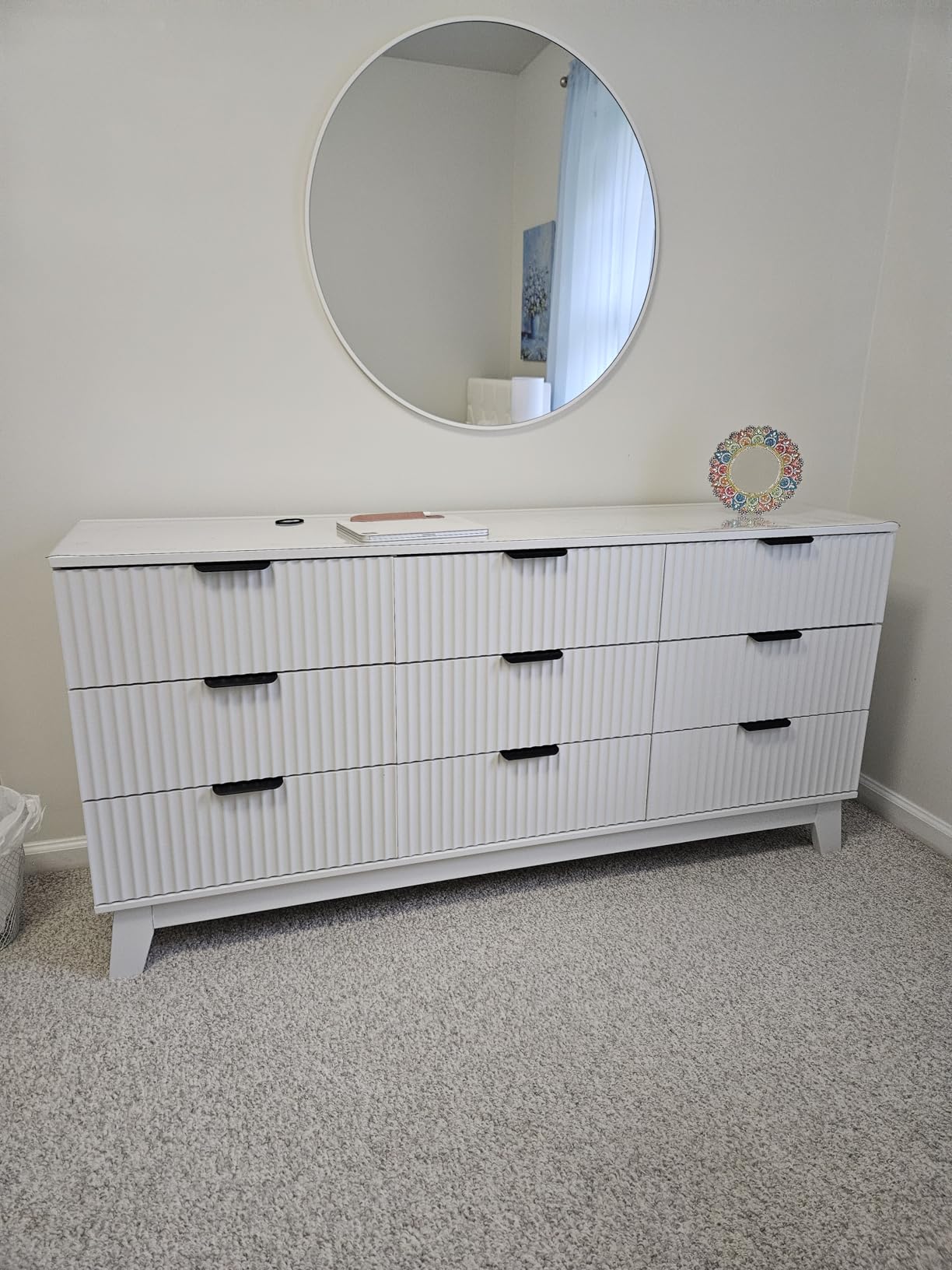 Xixini Fluted Dresser with 9 Drawers, 63