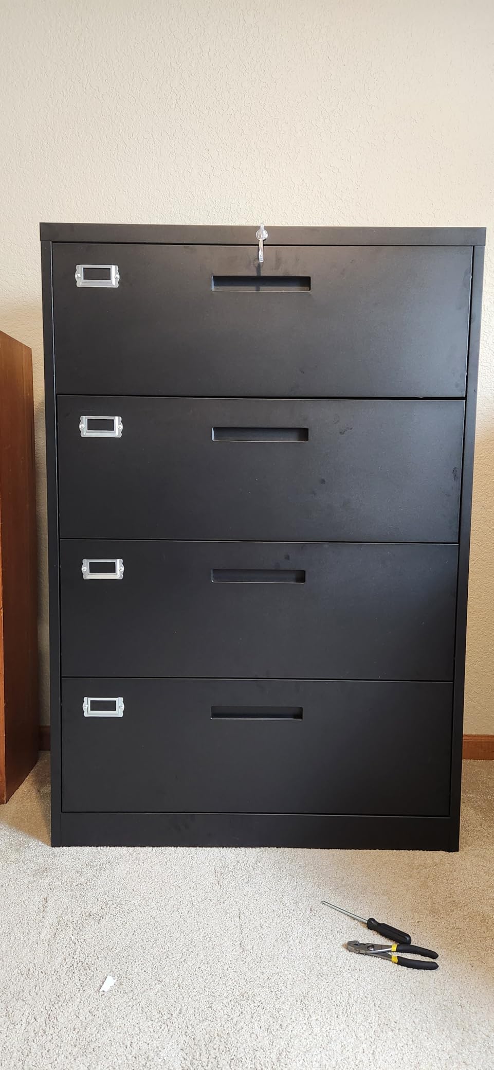 Letaya 2 Drawer File Cabinets with Lock,Metal Lateral Filing Storage Cabinet Printer Stand,Black Steel Home Office Cabinet for Hanging Files Letter/Legal/A4 Size (Black, H27.95×W28.35×D15.74) customer photo 3