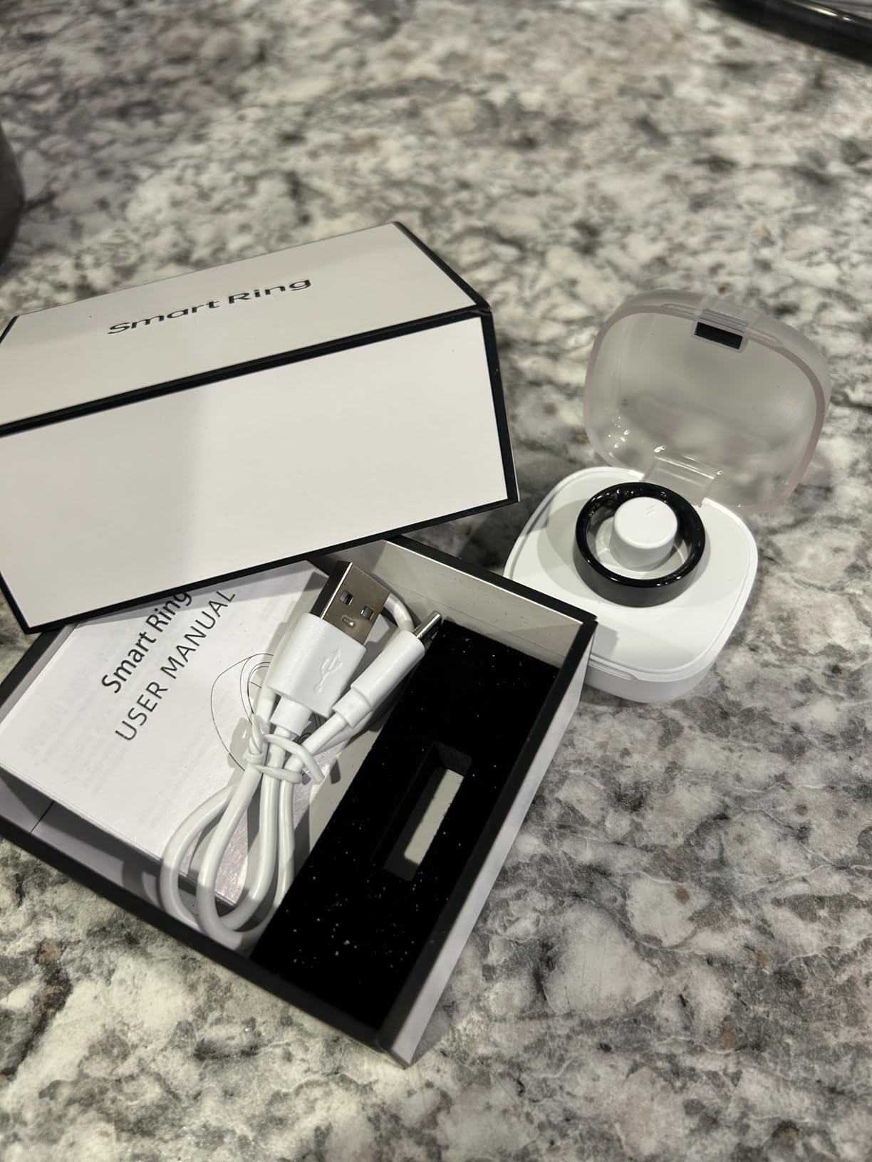 BIEMHA IP68 Waterproof Smart Ring - Fitness & Health Tracker with Sleep/Exercise Monitoring, Unisex for Women Men, iOS & Android Compatible, Long Lasting Battery Life, No Subscription (Silver, 8) customer photo 2