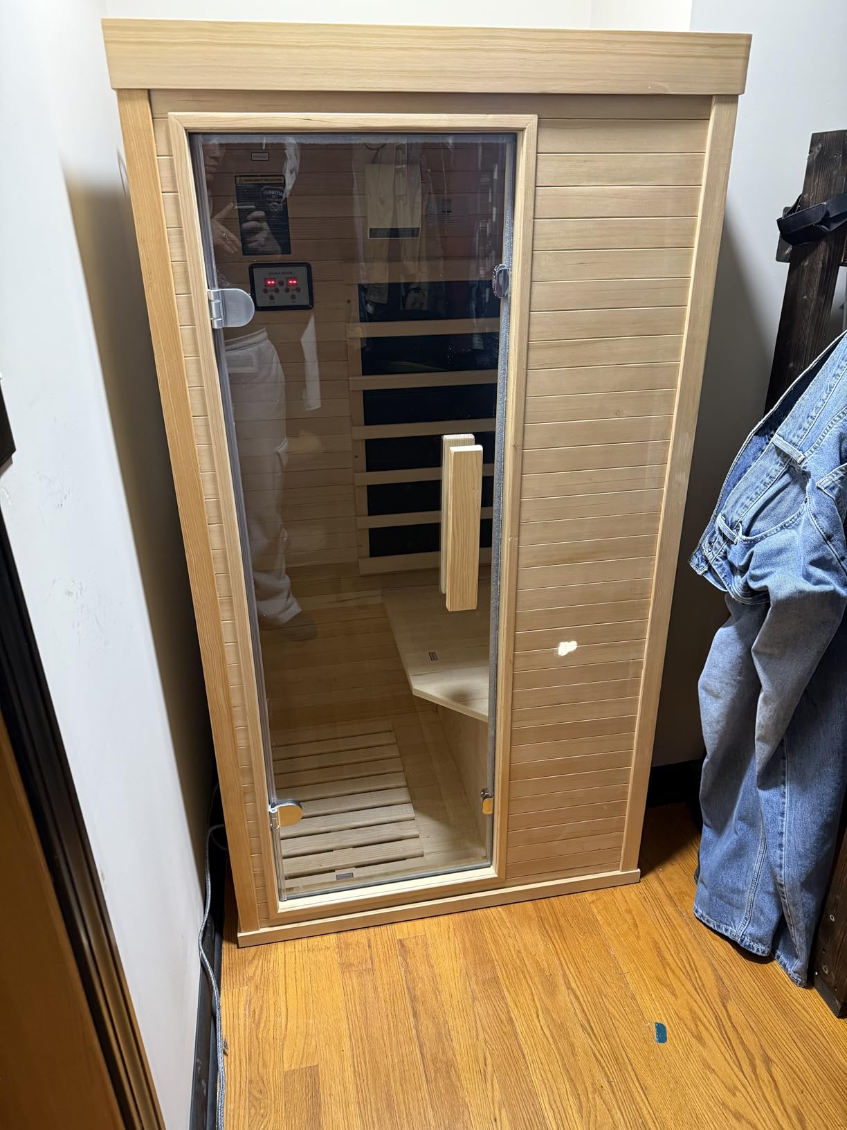 Outdoor Traditional Sauna, 4-6 Person Wooden Sauna, Steam Wet Wood Sauna with 220V with 6KW Heater, Sauna Stone, Thermometer customer photo 1