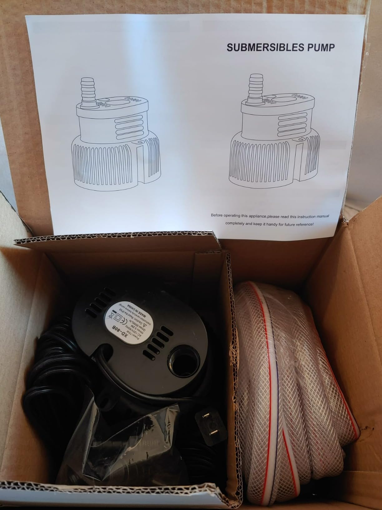 3200GPH Pond Pump, 200W Submersible Water Pump with 33FT Power Cord & Barrier Bag, 2 Hose Adapters, 20FT. Lift Height for Garden Ponds, Fountains, Waterfalls, Water Circulation customer photo 2