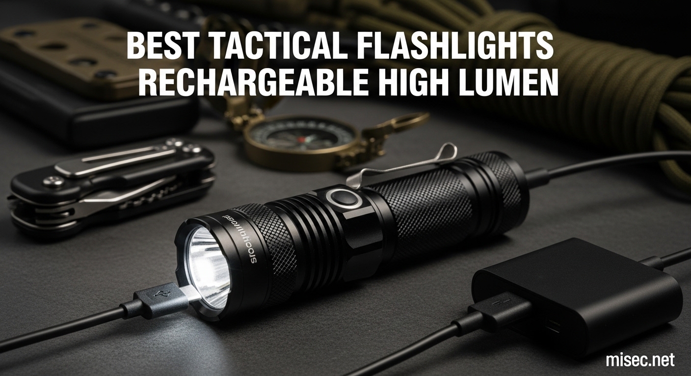 Best Tactical Flashlights Rechargeable High Lumen