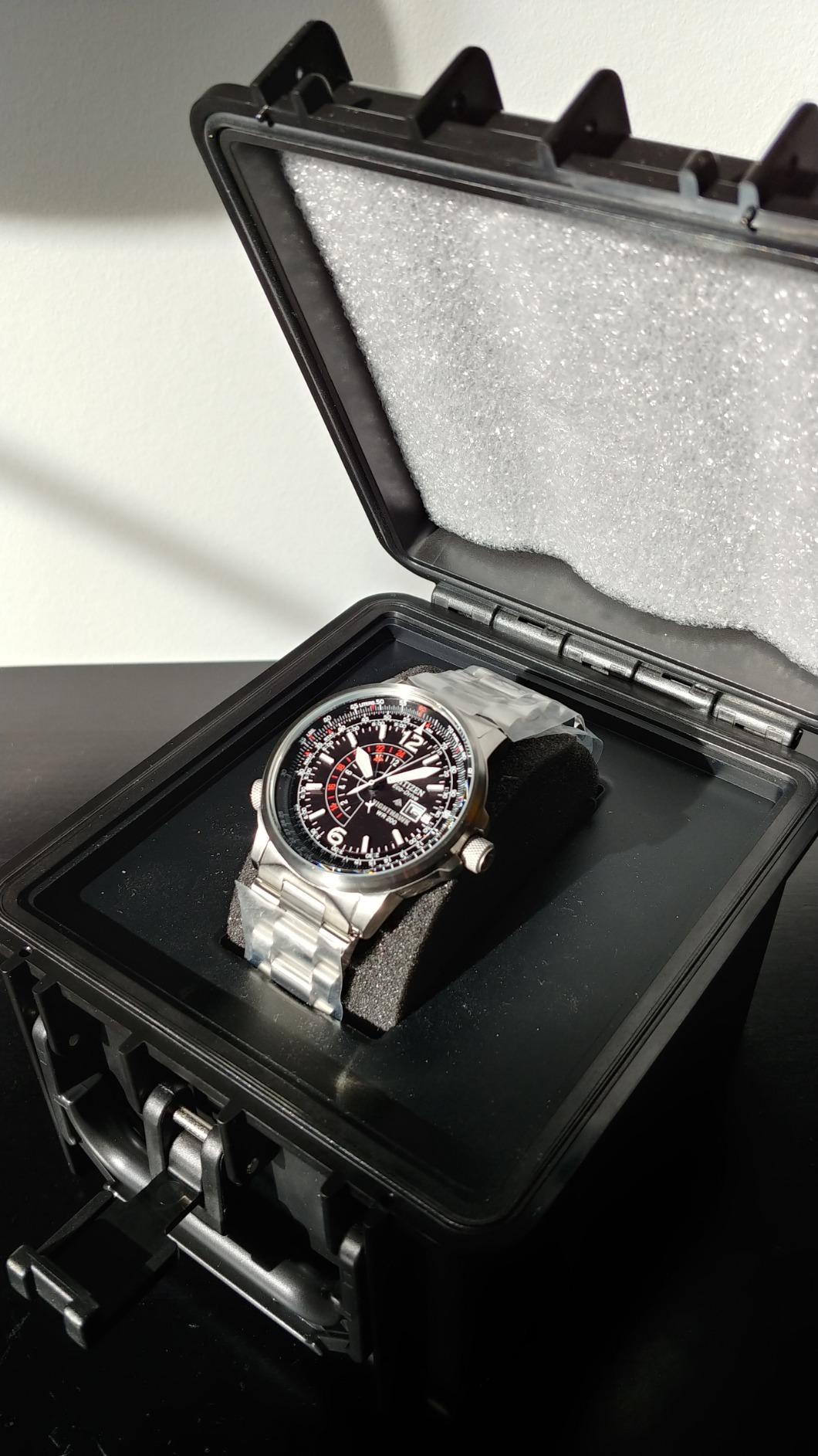 Citizen Men's Eco-Drive Promaster Air Nighthawk Pilot Stainless Steel Watch, BJ7000-52E customer photo 2