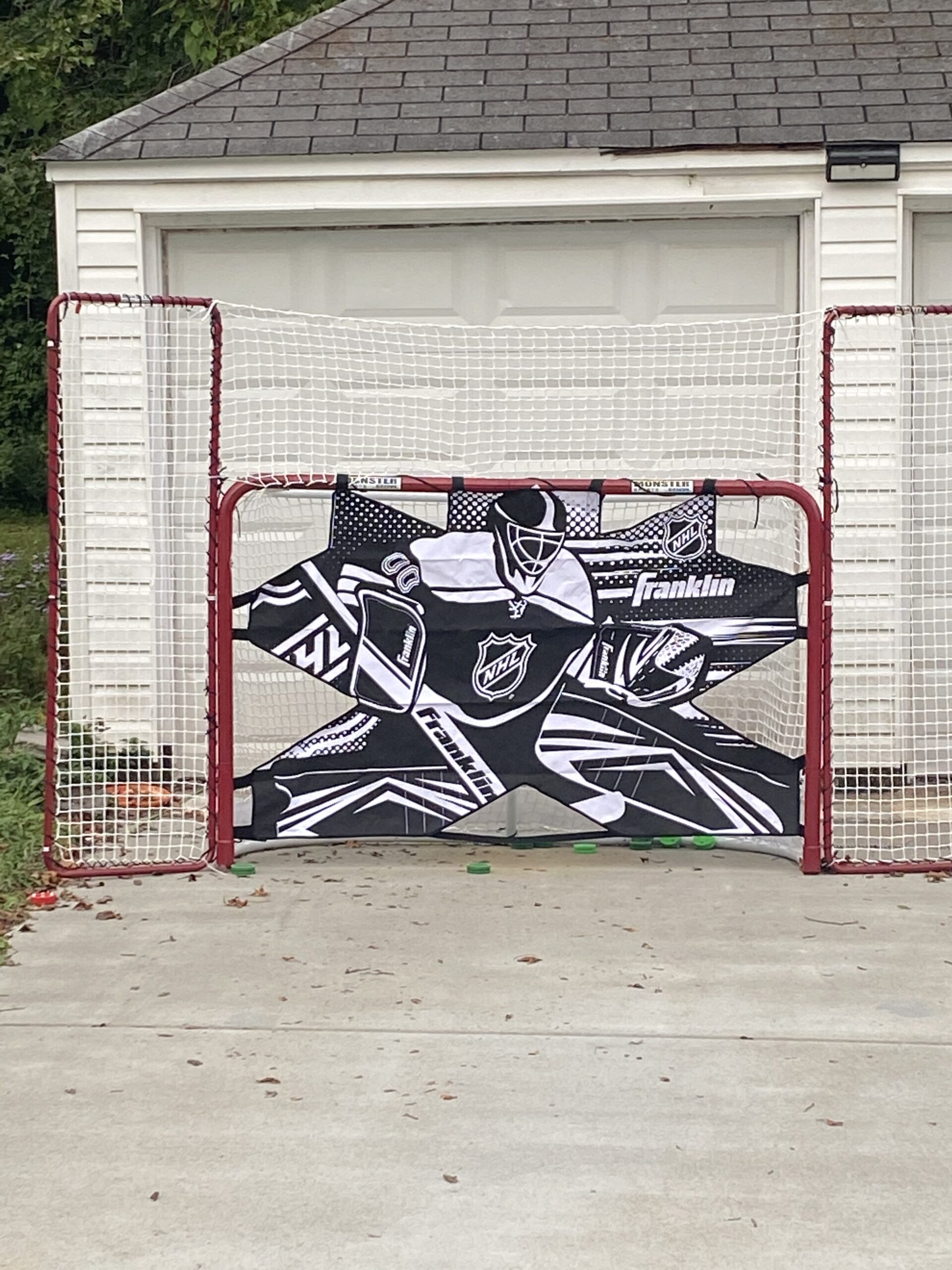 Franklin Sports NHL Street Hockey Goalie Shooting Target - Shooter Tutor Hockey Goal Practice Target - Street Hockey Net Goalie Target - Easy Attach Targe customer photo 2