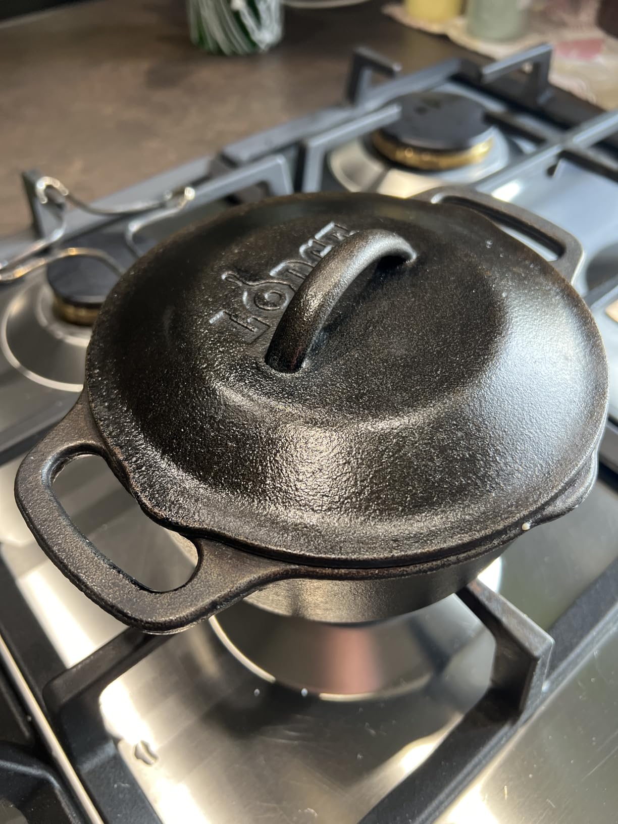 Lodge Cast Iron Dutch Oven 7 Quart - Loop Handle Cooking Vessel - Even Heat Retention - Oven-Safe, Versatile Pot customer photo 1