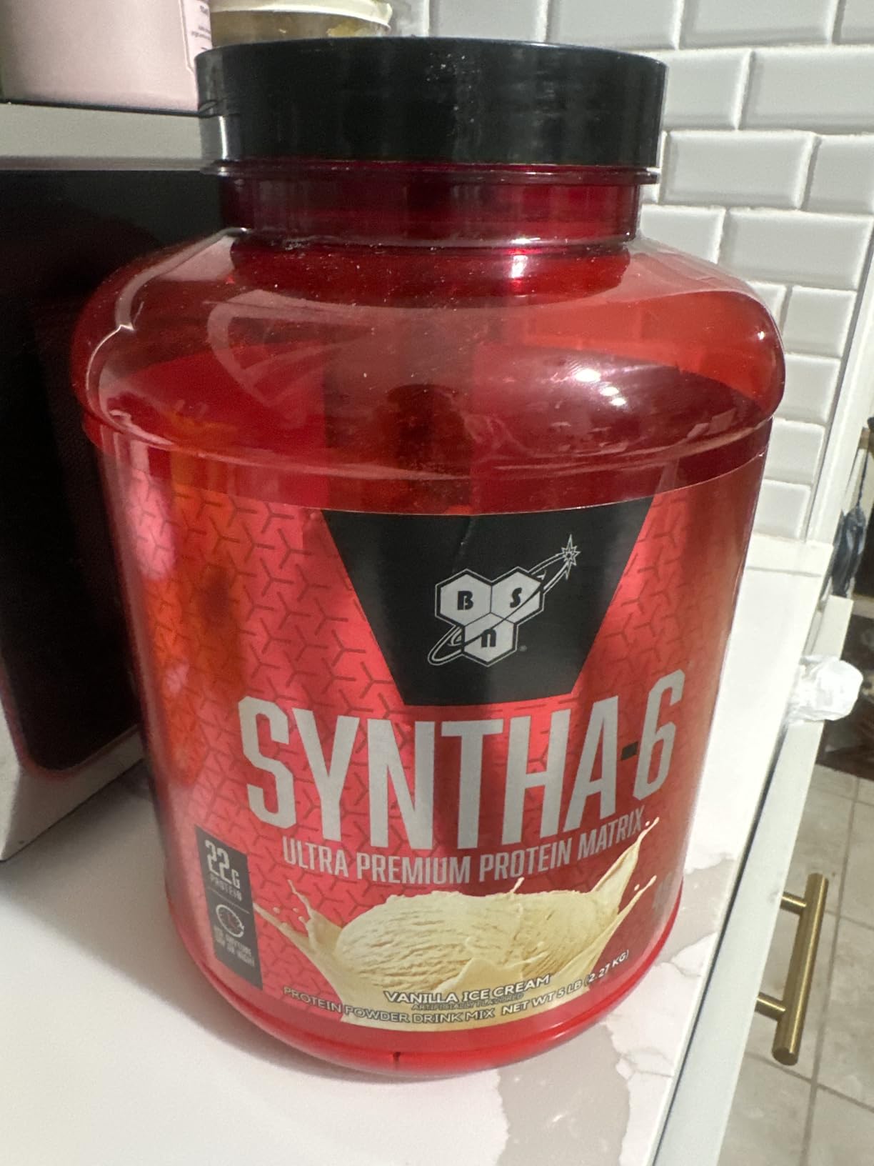 BSN SYNTHA-6 Whey Protein Powder, Micellar Casein, Milk Protein Isolate Powder, Vanilla Ice Cream, 5 Pounds, 48 Servings - Package May Vary customer photo 2