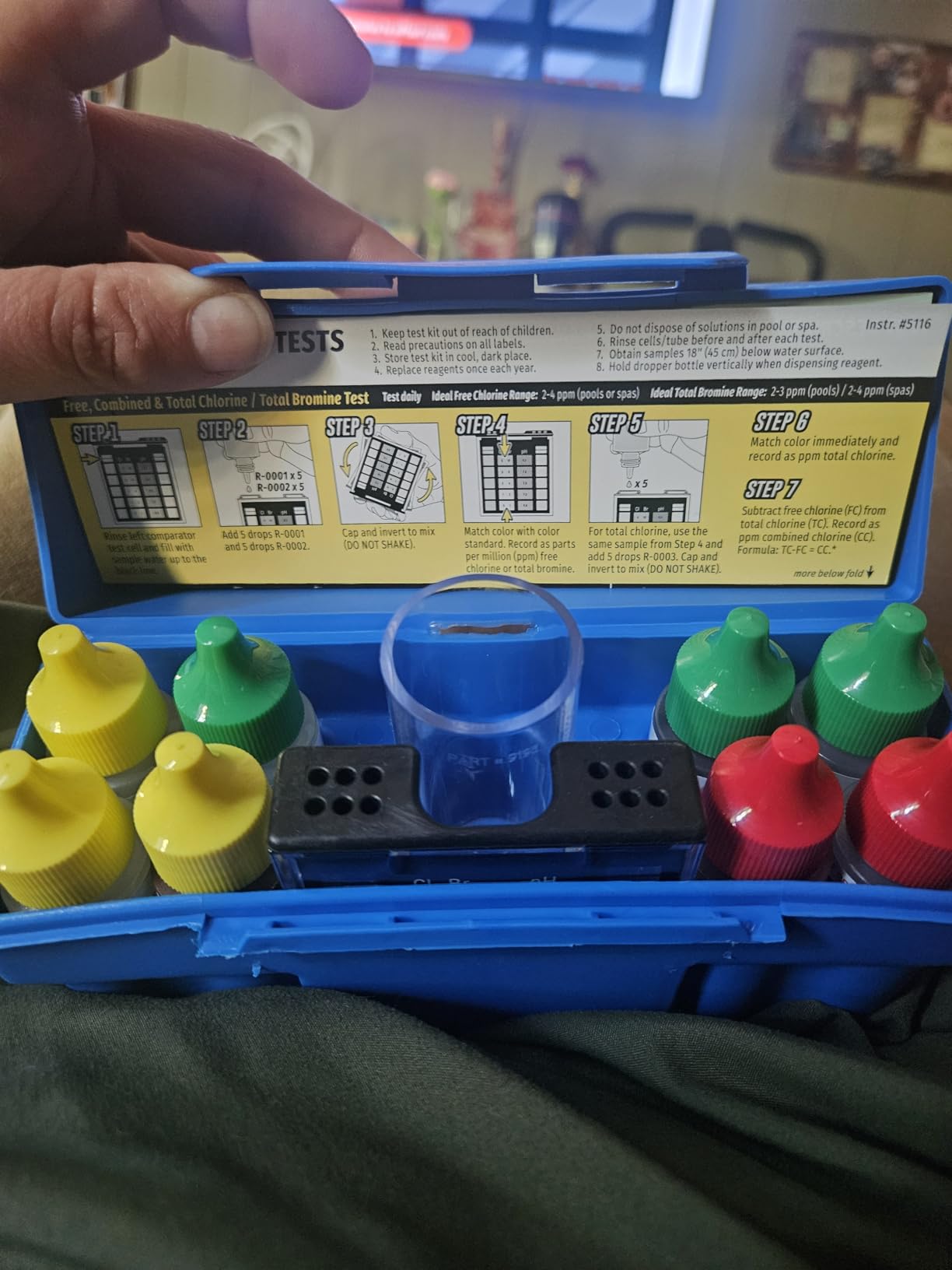 Taylor K-1004 DPD, 6-in-1 Pool Test Kit for Free & Total Chlorine, Bromine, pH, Acid Demand, Total Alkalinity, 100+ Tests customer photo 2
