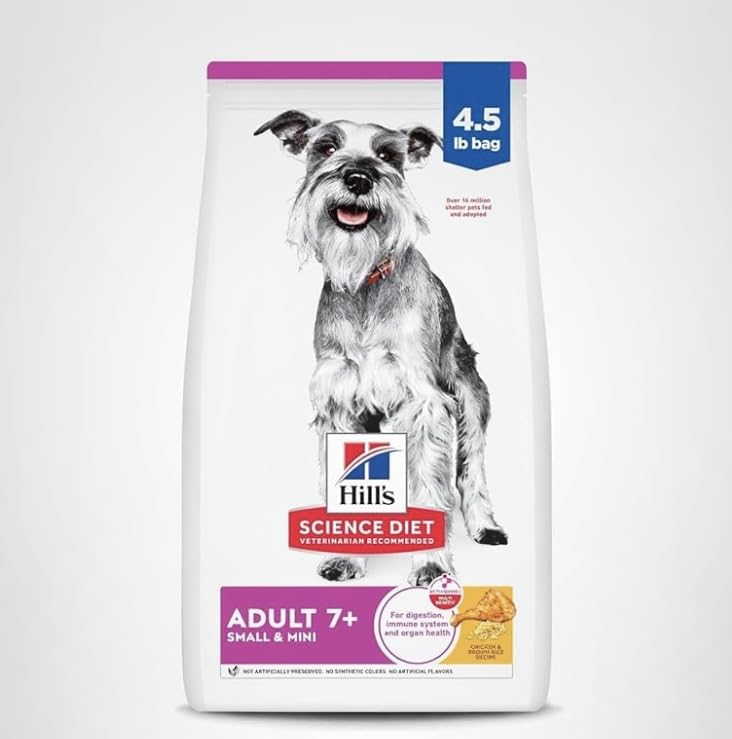Hill's Science Diet Adult 7+ Small & Mini Dry Dog Food, Chicken & Brown Rice, 4.5 lb. Bag customer photo 2