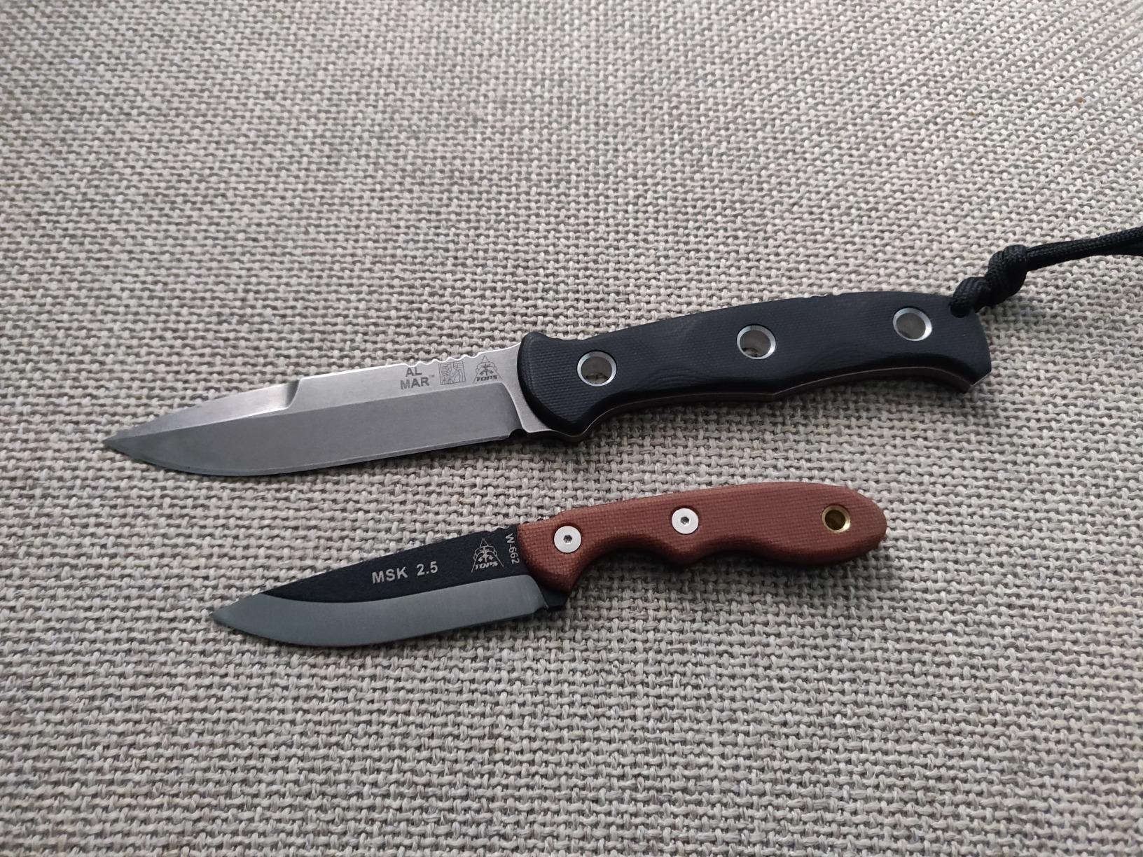 TOPS Knives Mini Scandi Knife Full Tang Fixed Blade - Black Traction Coating Blade Finish - Black Kydex Sheath customer photo 1