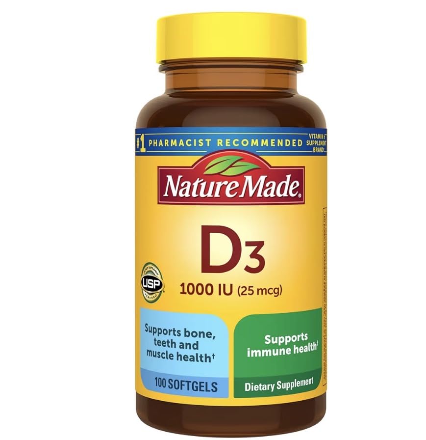 Nature Made Vitamin D3 1000 IU (25 mcg), Vitamin D Supplement for Bone, Teeth, Muscle and Immune Health Support, 300 Softgels, 300 Day Supply customer photo 1