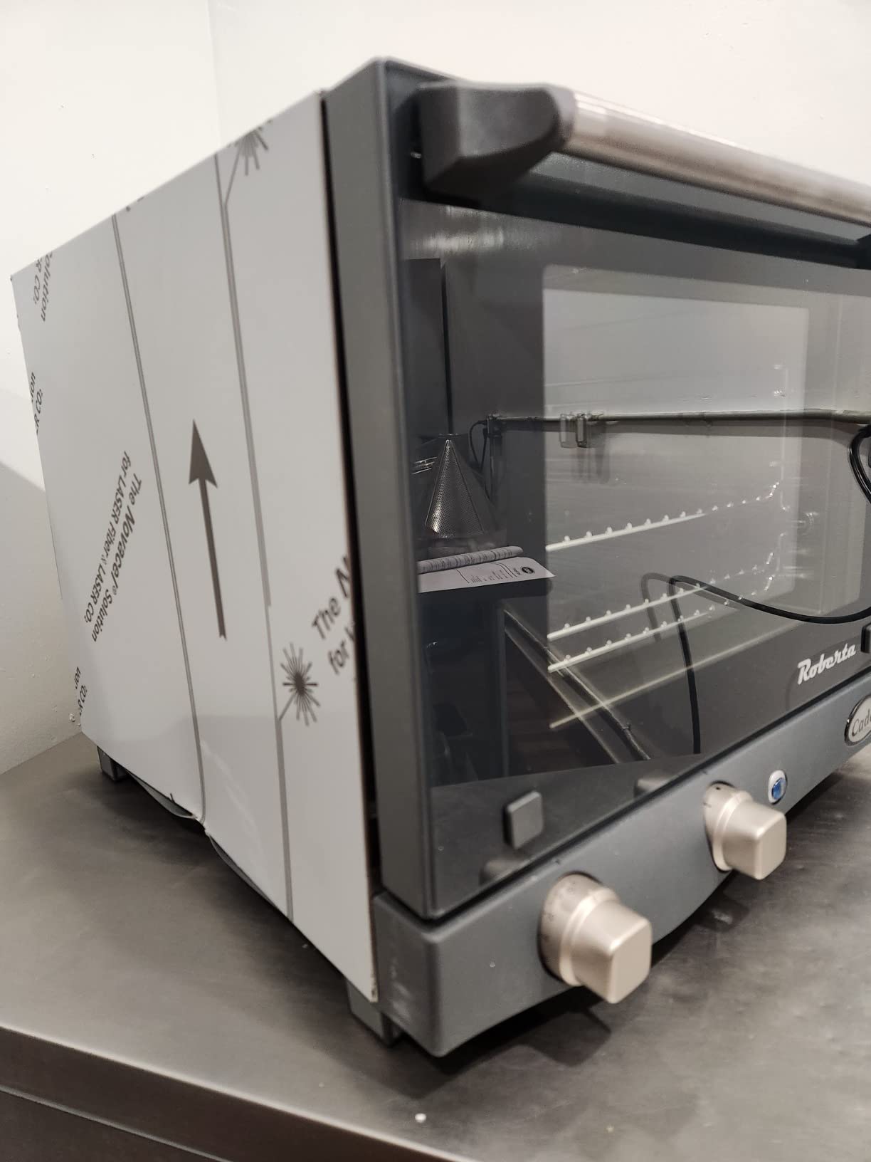 Cadco OV-003 Quarter-Size Commercial Countertop Convection Oven, 3 Pan Capacity, Manual Controls, NSF & UL Certified, 120V customer photo 1