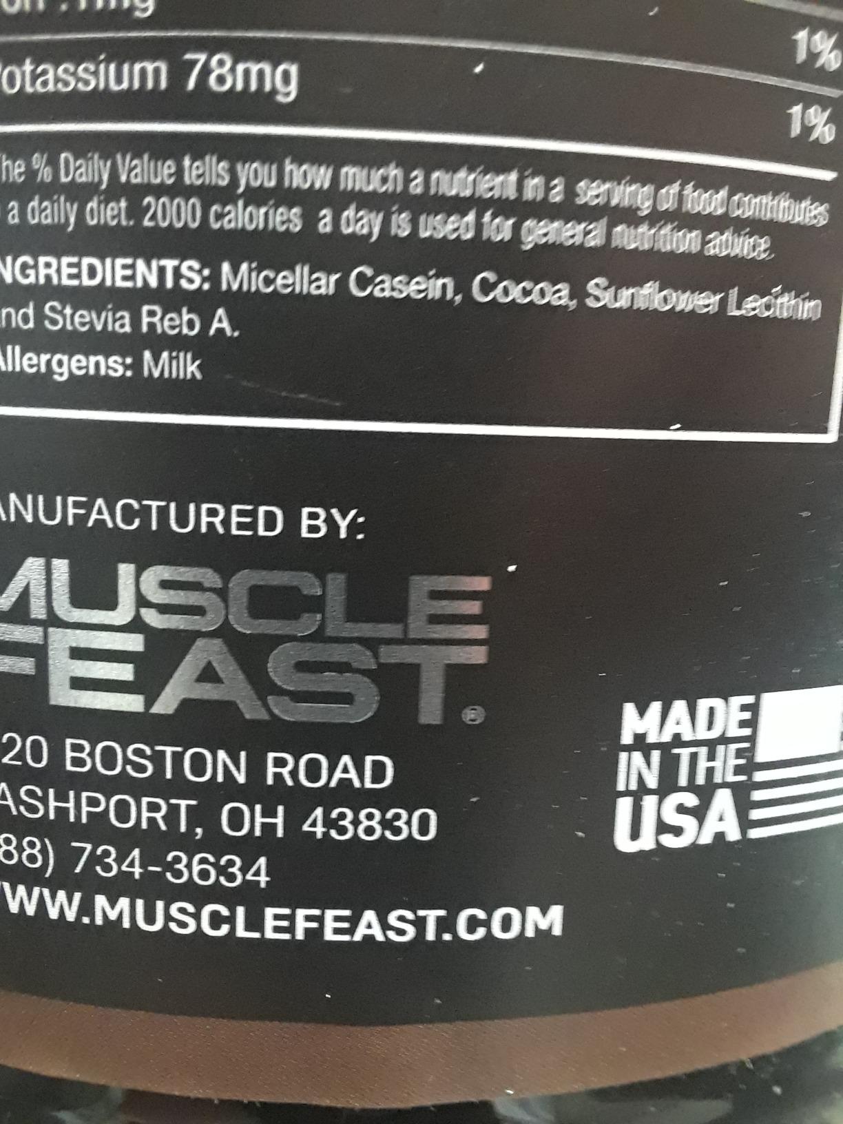 Muscle Feast Grass Fed Micellar Casein Protein Powder, Pasture Raised & Hormone Free, Slow Digesting Casein Protein - Supports Overnight Muscle Recovery, Gluten Free Protein Powder - Chocolate, 4lb customer photo 2