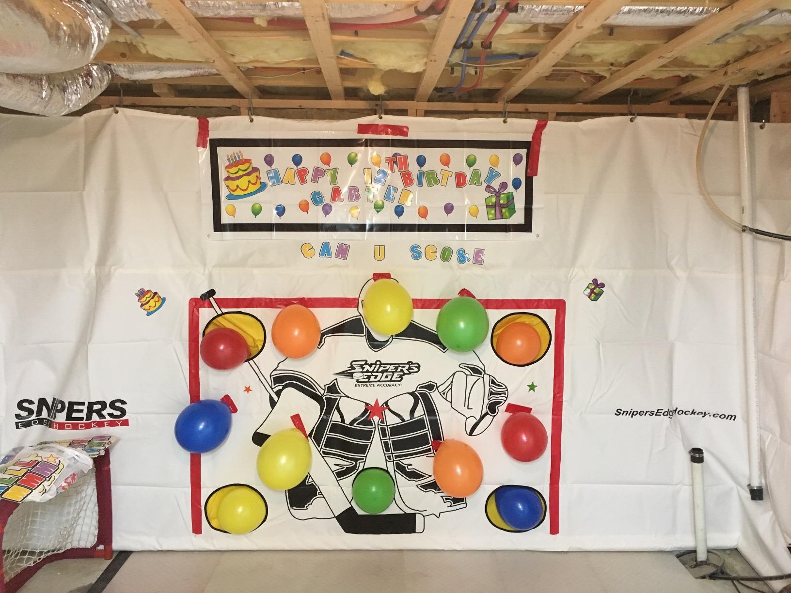 Snipers Edge Hockey Shooting Tarp - Tarp Made of Heavy Duty Vinyl - Develop a Stronger Slap and Wrist Shot Without Damaging Drywall or Breaking Windows customer photo 1