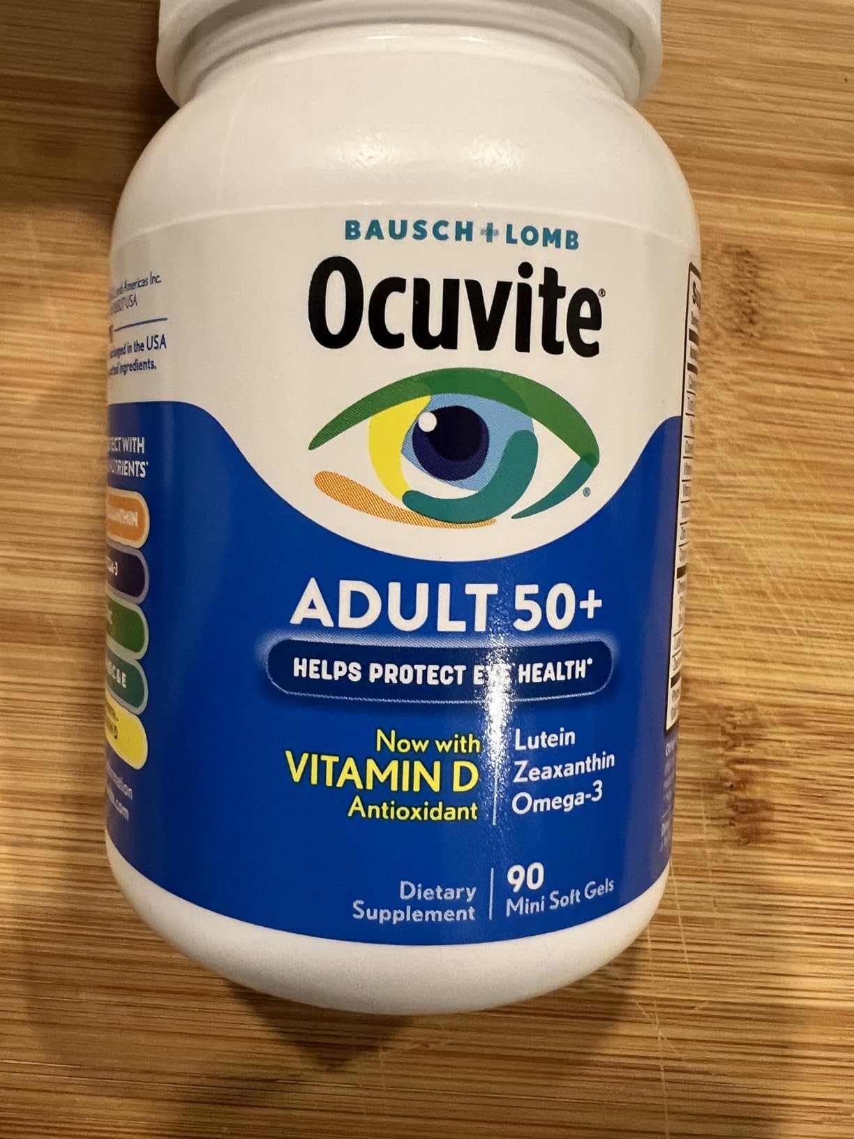 Ocuvite 50+ Eye Vitamin & Mineral Supplement, Multivitamin for Vision & Ocular Health with Omega-3, Zinc, Vitamins C & E, Lutein & Zeaxanthin, Zinc Supplements for Women and Men, 90 Softgels customer photo 2