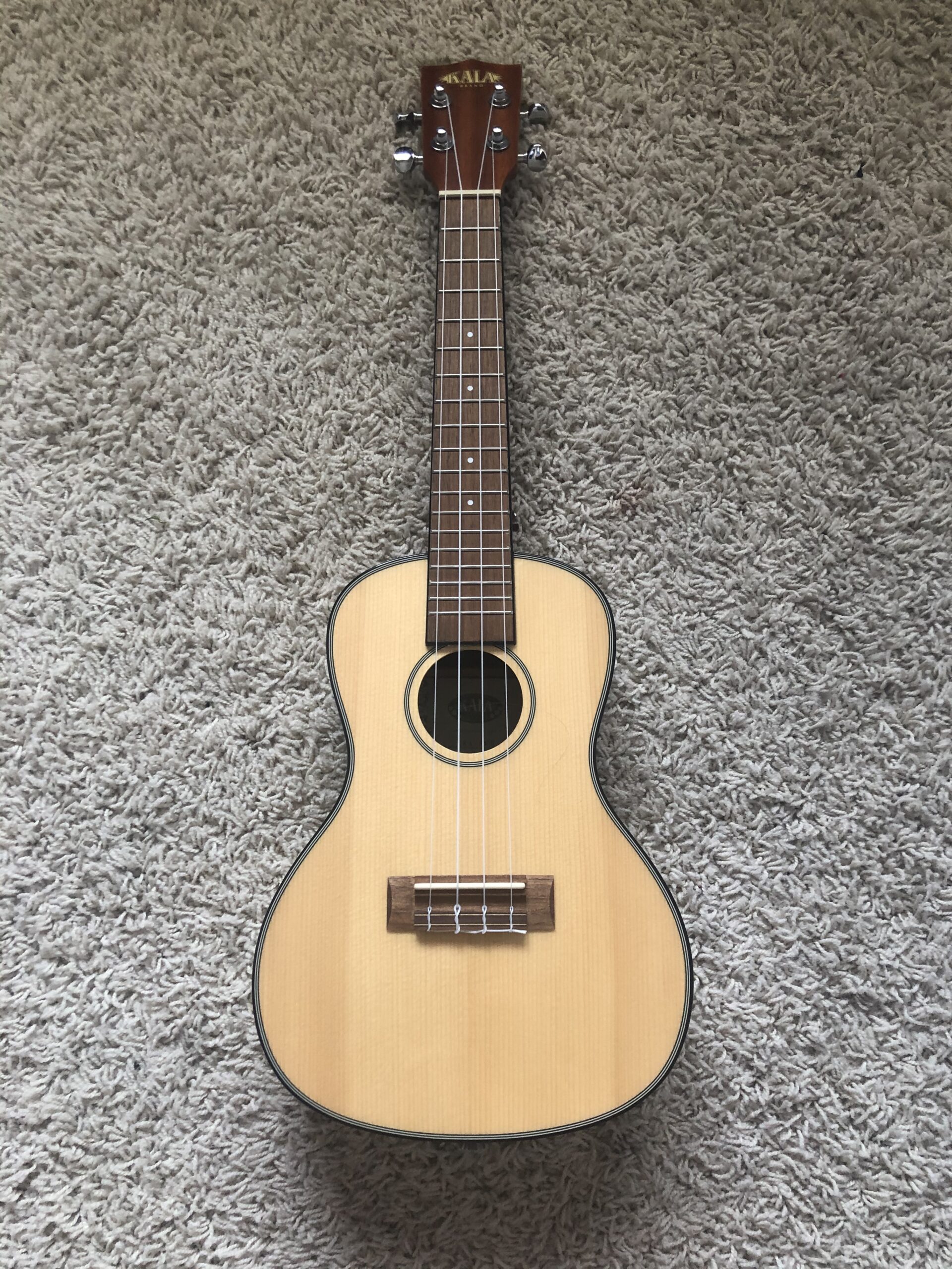 Kala KA-SCG Solid Spruce Top Gloss Concert Ukulele, Natural customer photo 2