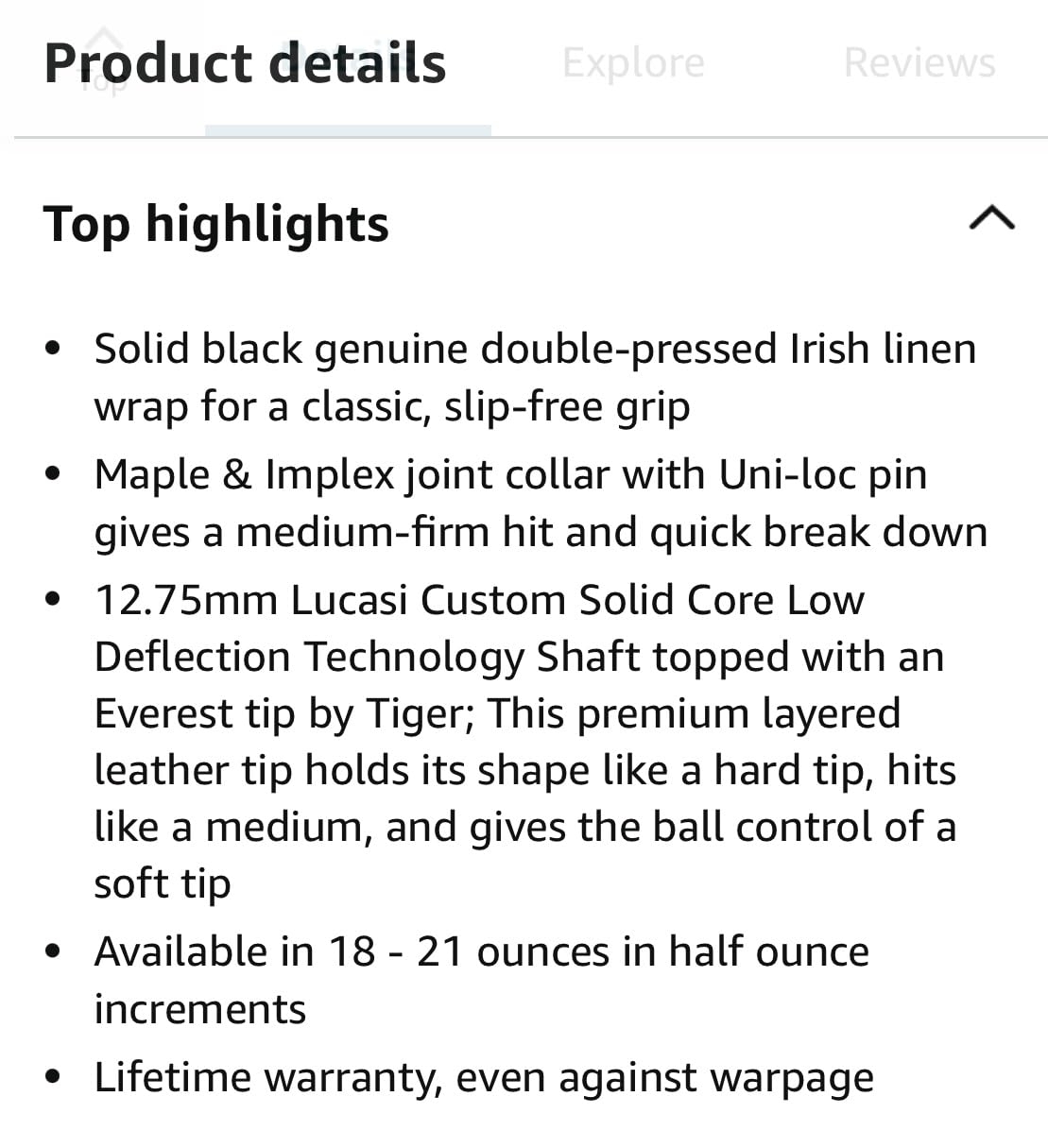 LUCASI Custom Mystic Black and Curly Maple Pool Cue with Cocobola and Snakewood Banded Rings customer photo 1