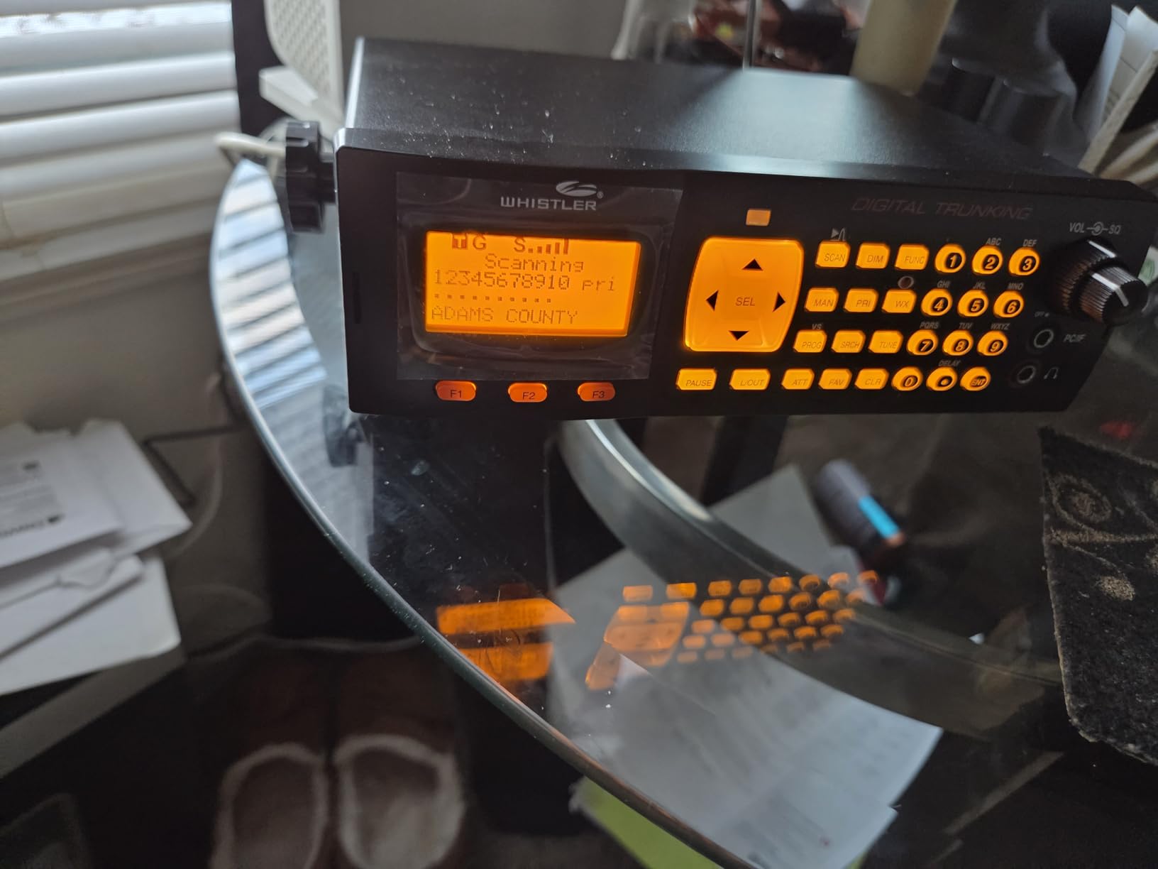 Whistler WS1065 Digital Trunking Desktop Scanner - Programmable Police/Fire Radio with Backlit Display, 1800 Memory Channels, and V-Scanner Technology - Black customer photo 1
