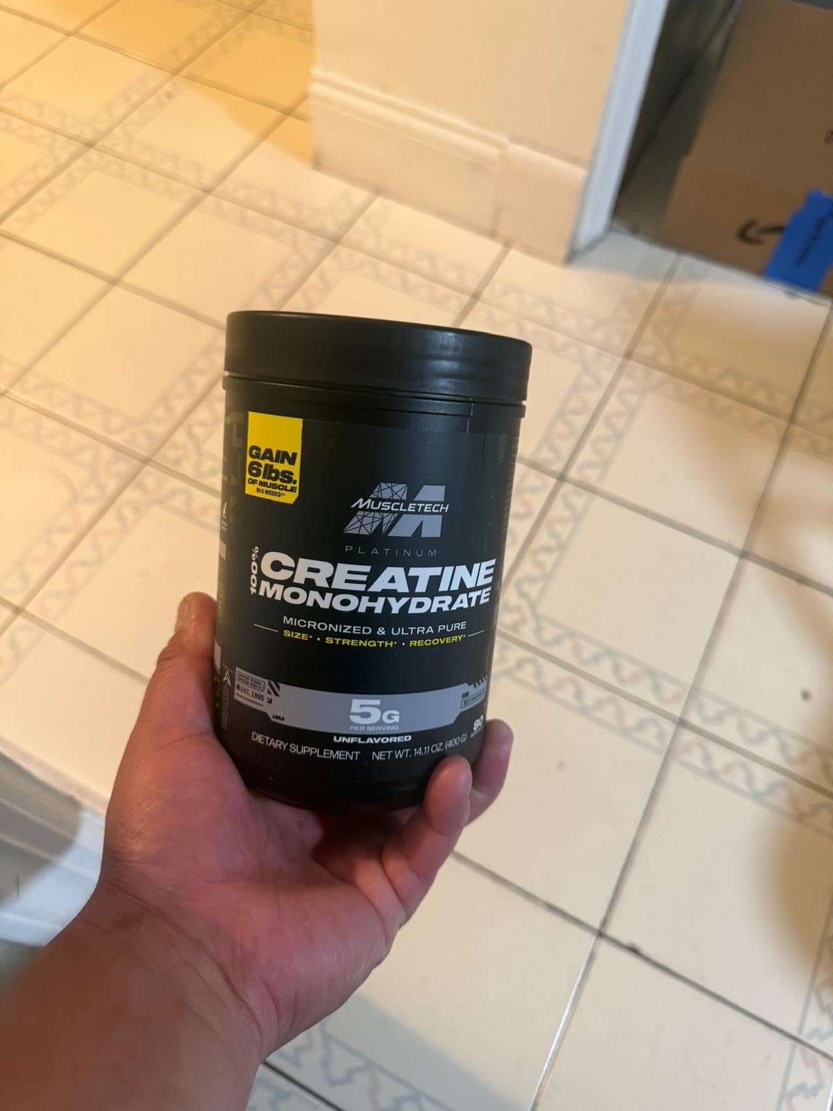 MuscleTech Creatine Monohydrate Powder, Platinum Pure - Unflavored Micronized Creatine for Men & Women - Workout Supplements for Performance, Muscle Recovery & Builder-(80 Servings) Packaging May Vary customer photo 2