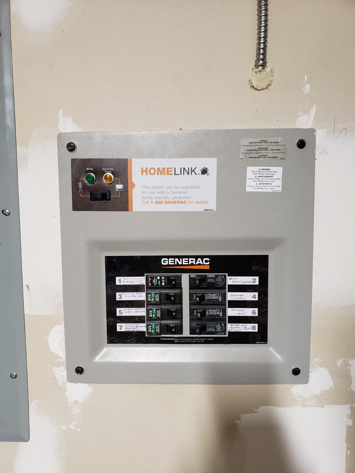 Generac 6854 HomeLink Upgradeable 30 Amp Transfer Switch Kit - Convenient and Reliable Power Solution for Homes - 10' Cord and Aluminum Power Inlet Box customer photo 1