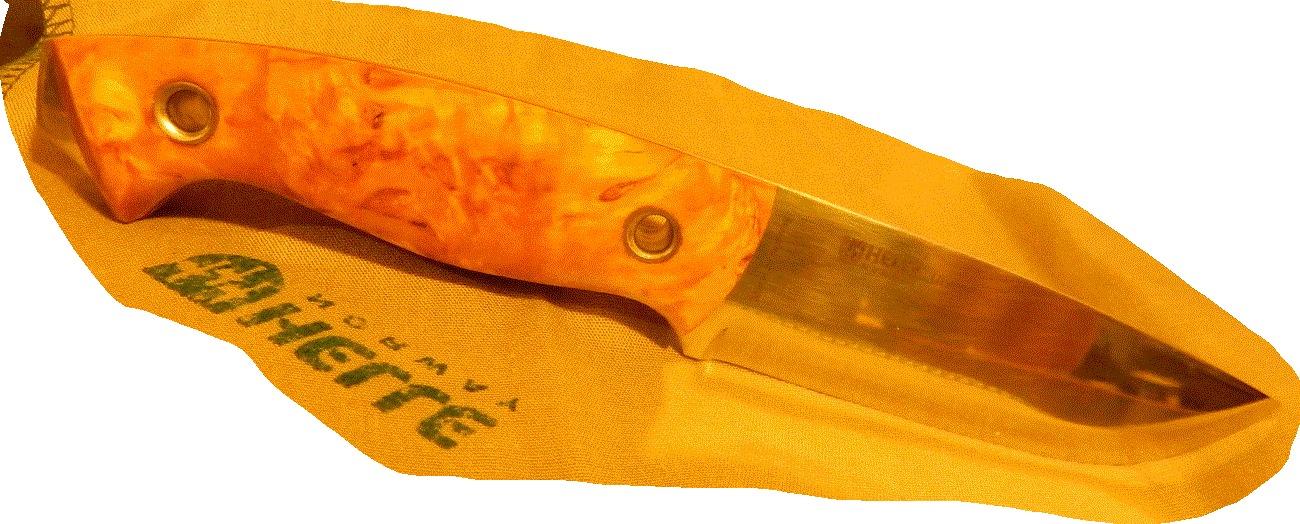 HELLE Knives Utvaer - Full Tang Bushcraft Knife, 12C27 Scandi Grind Fixed Blade with Curly Birch Handle - Survival Camping Knife for Hunting and Outdoor Use customer photo 1